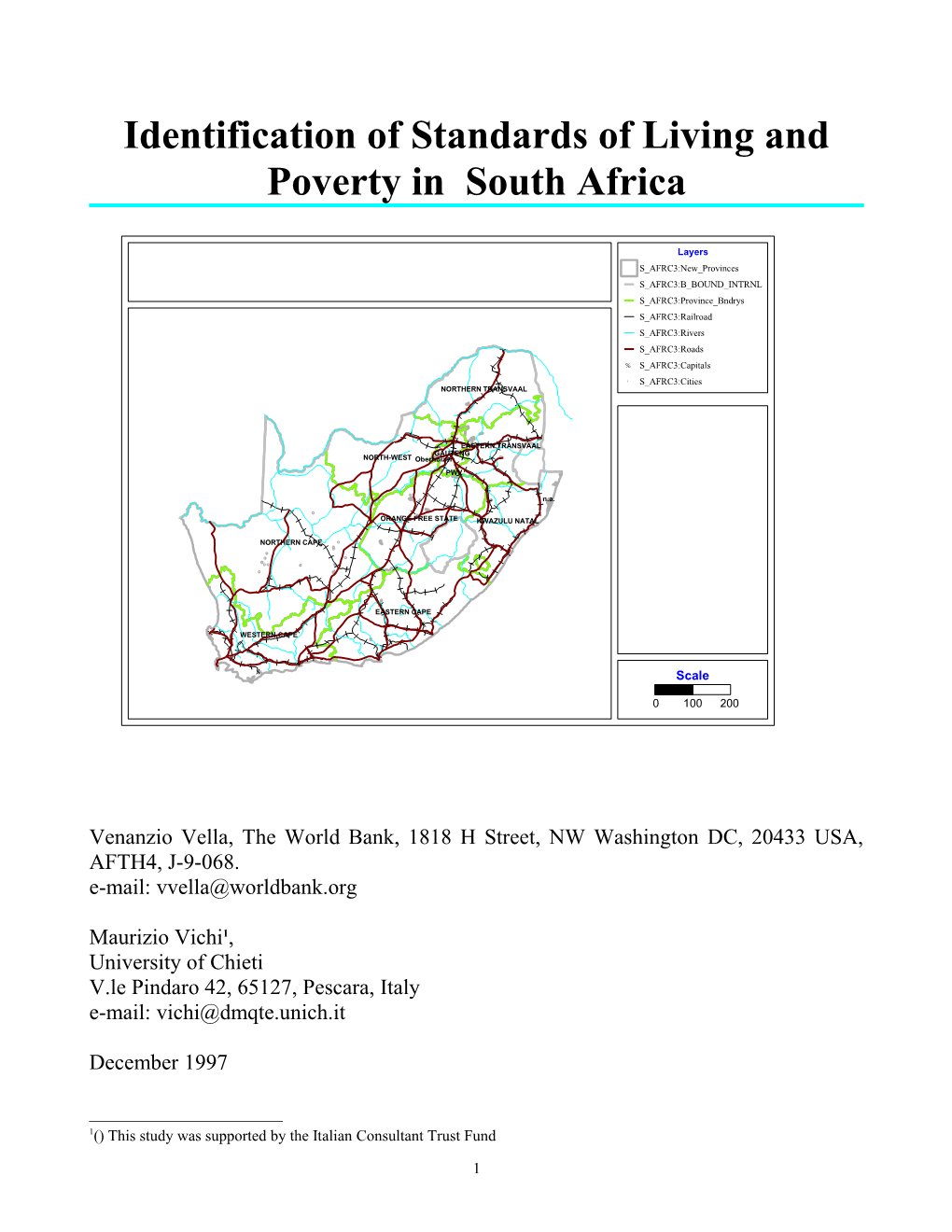 Classification of the Poverty in South Africa Through the Cluster Analysis