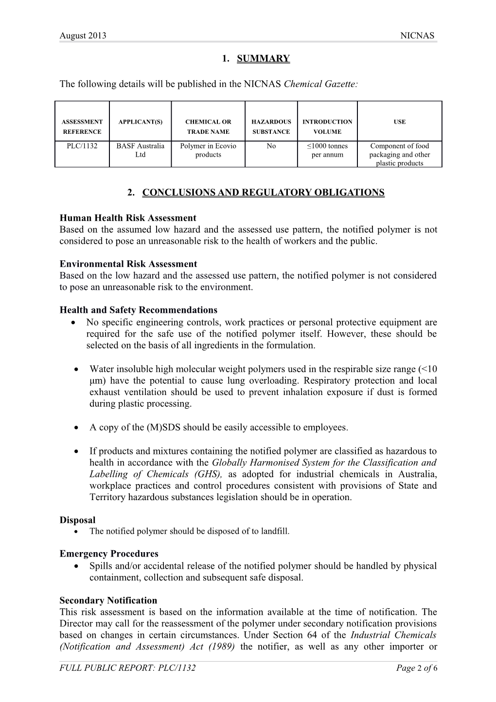 National Industrial Chemicals Notification and Assessment Scheme (Nicnas) s5