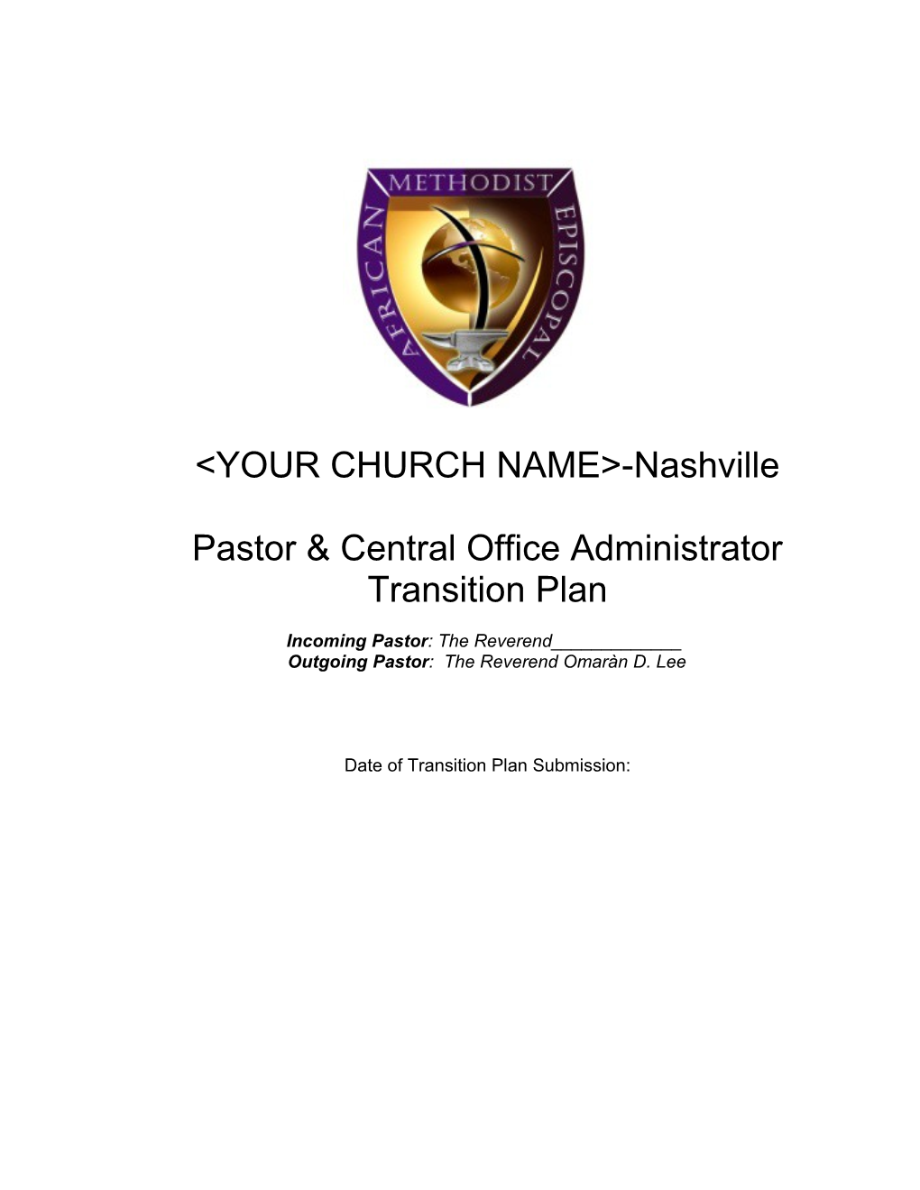 &lt;YOUR CHURCH NAME&gt;-Nashville
