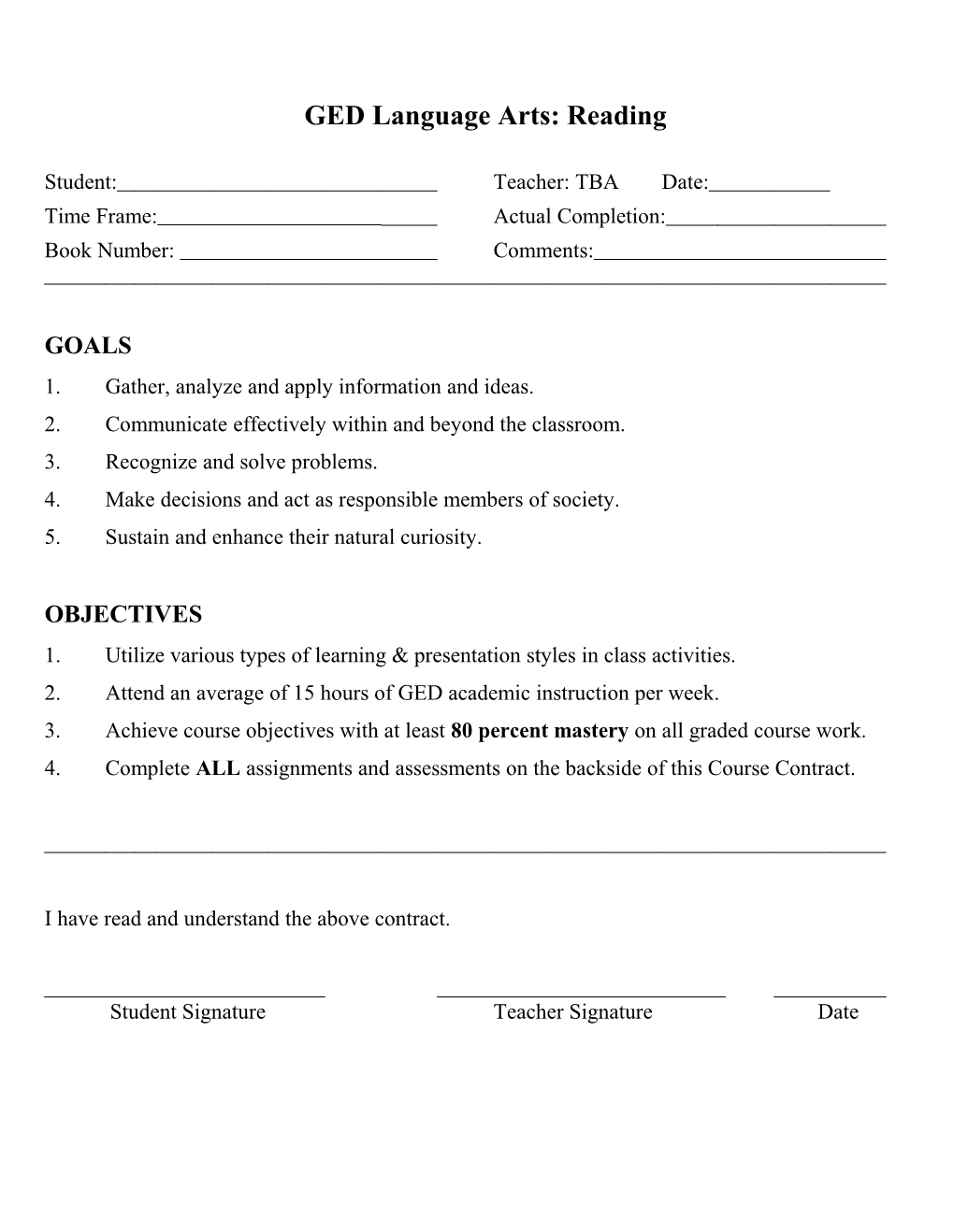 500903 Life Science Part 1 Contract
