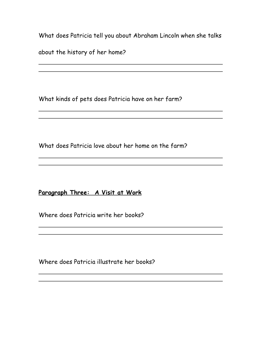 Author Study Research Packet