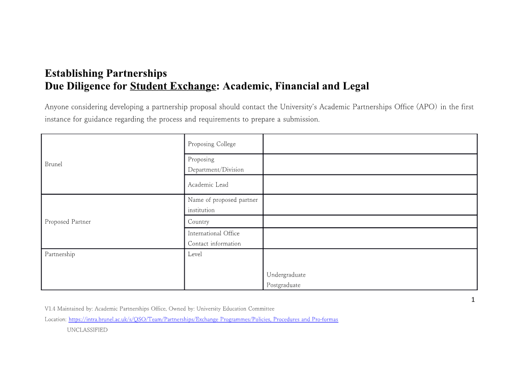 Due Diligence for Student Exchange: Academic, Financial and Legal