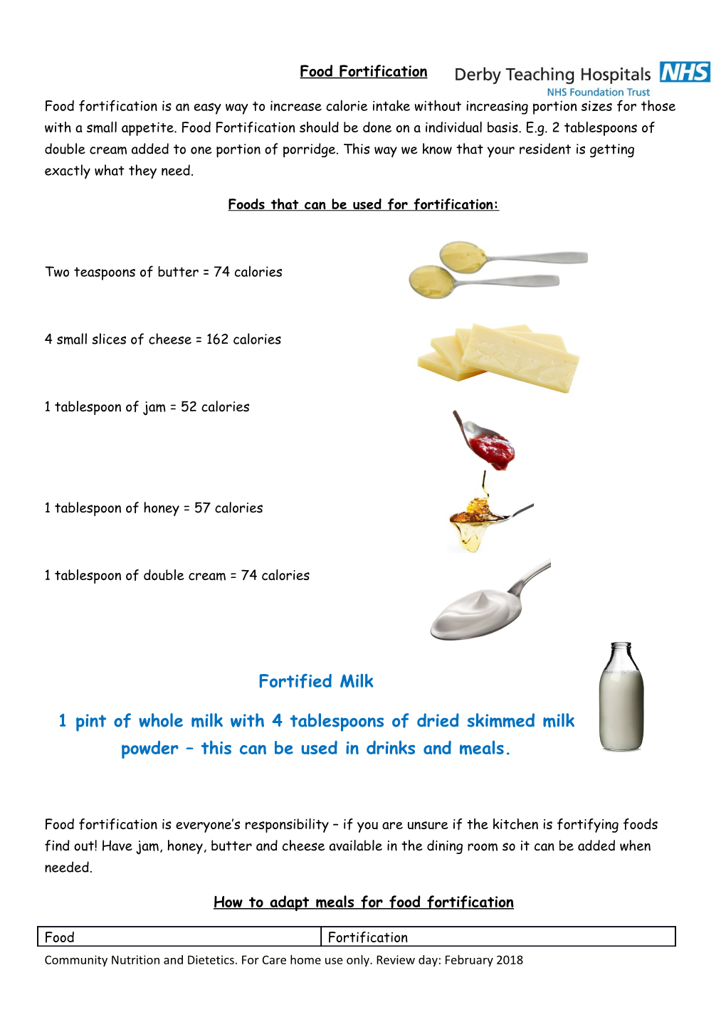 Foods That Can Be Used for Fortification