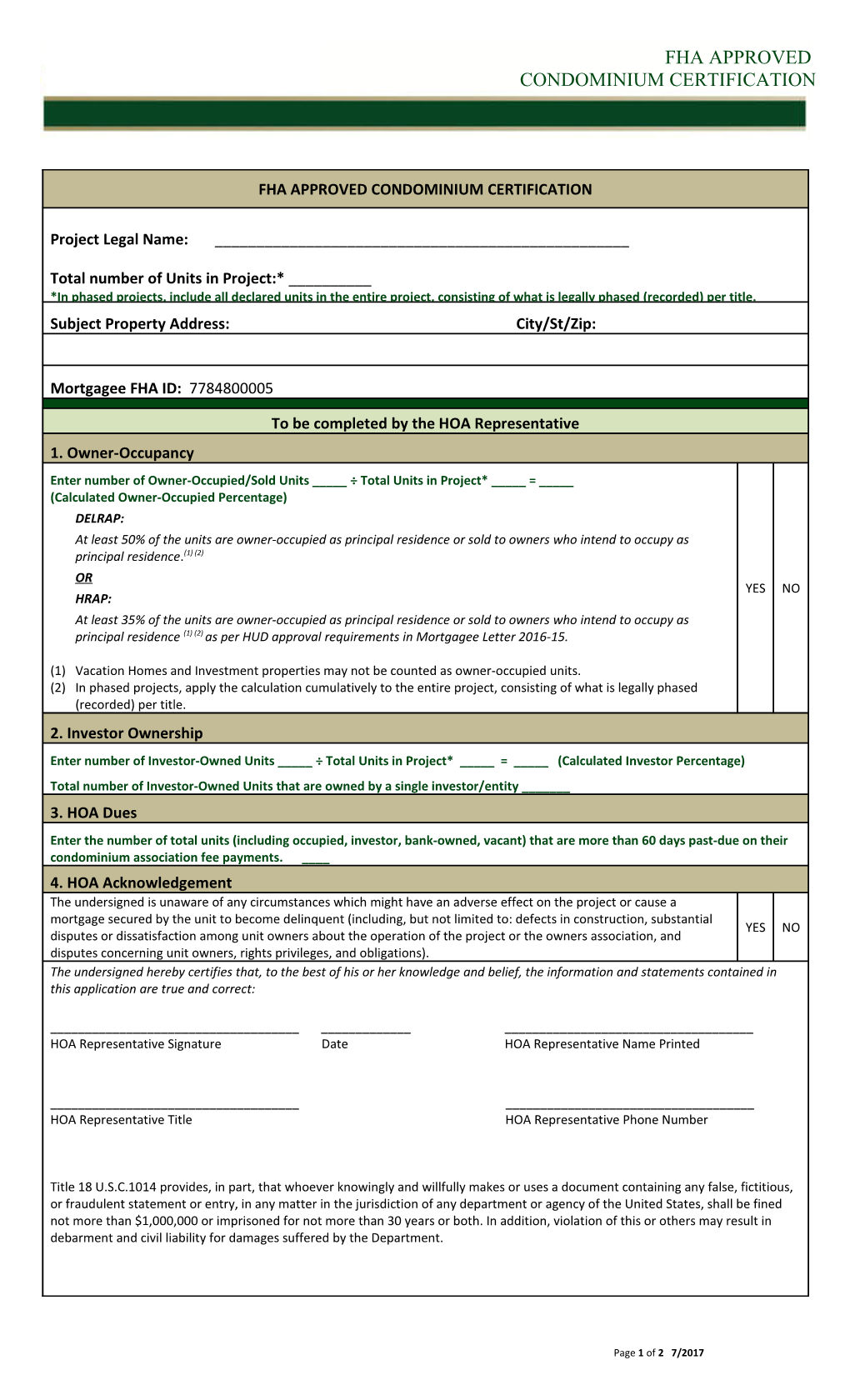 Suggested Check List for Spot Loan Approvals