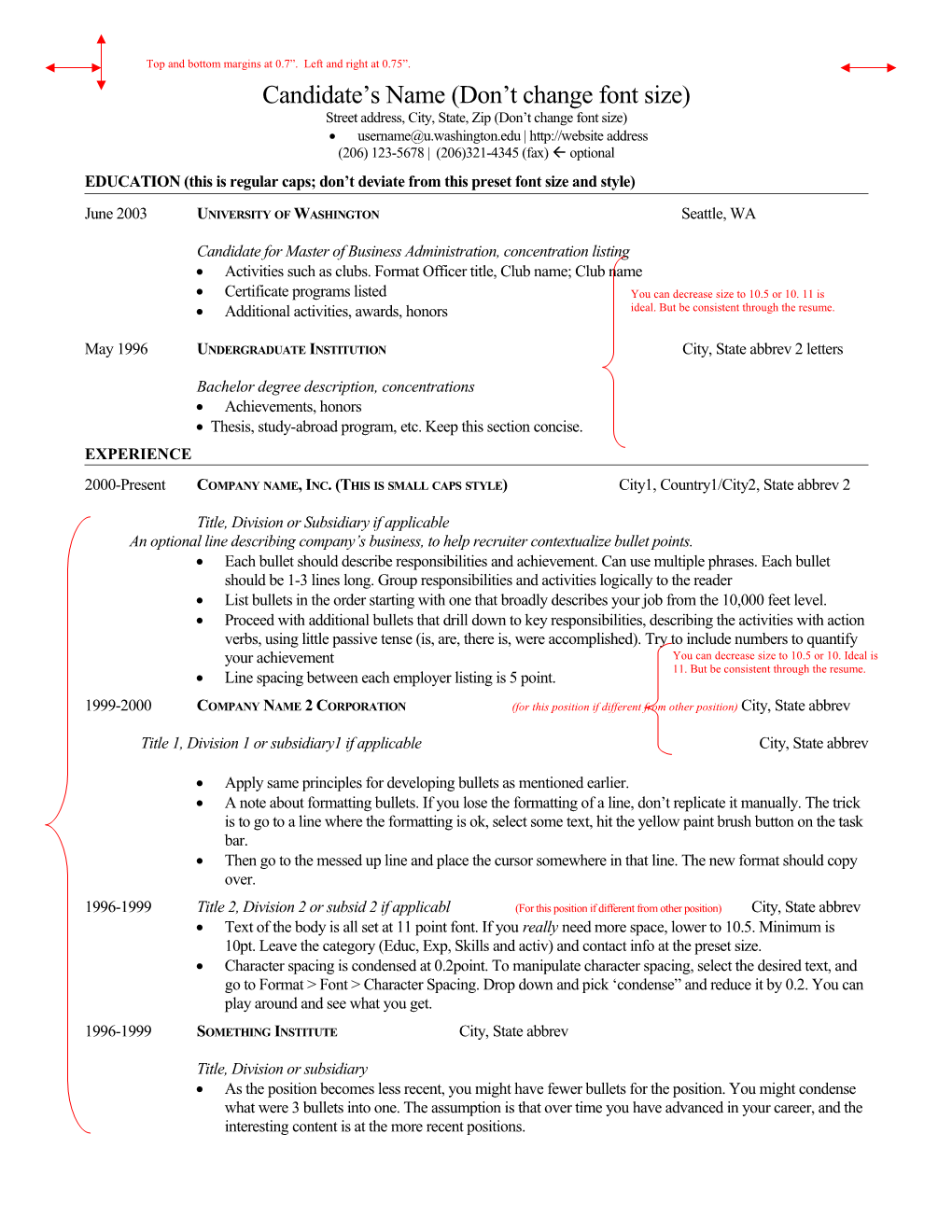 Resume Template Guide