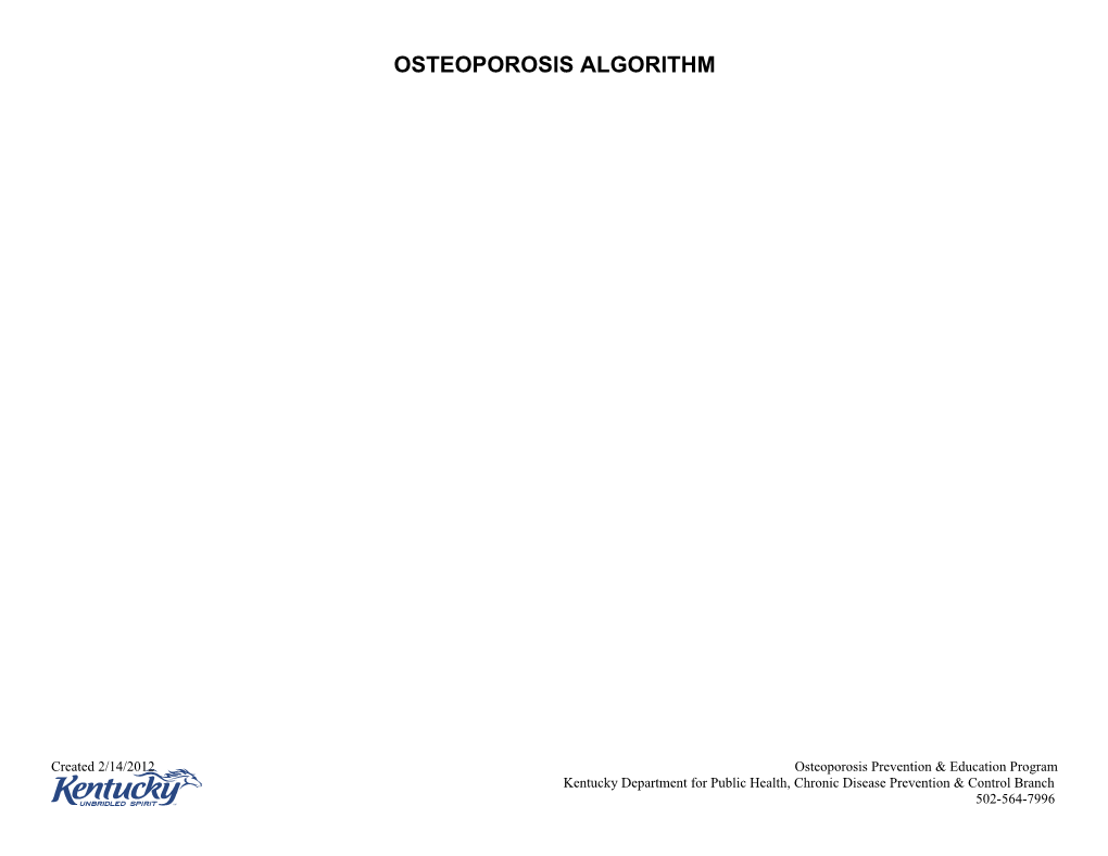 Osteoporosis Algorithm