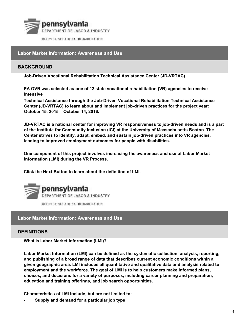 Job-Driven Vocational Rehabilitation Technical Assistance Center (JD-VRTAC)