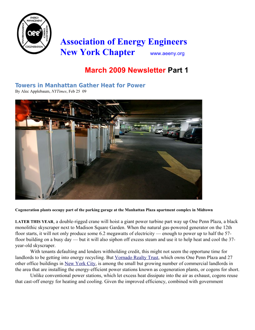 Towers in Manhattan Gather Heat for Power