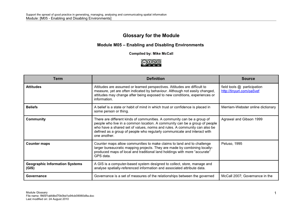 Module: M05 - Enabling and Disabling Environments