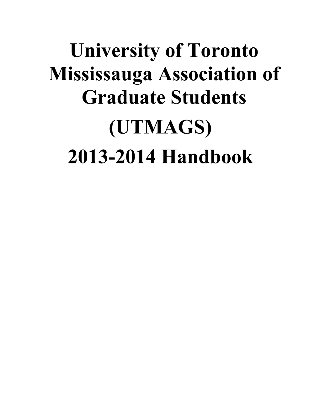 University of Toronto Mississauga Association of Graduate Students