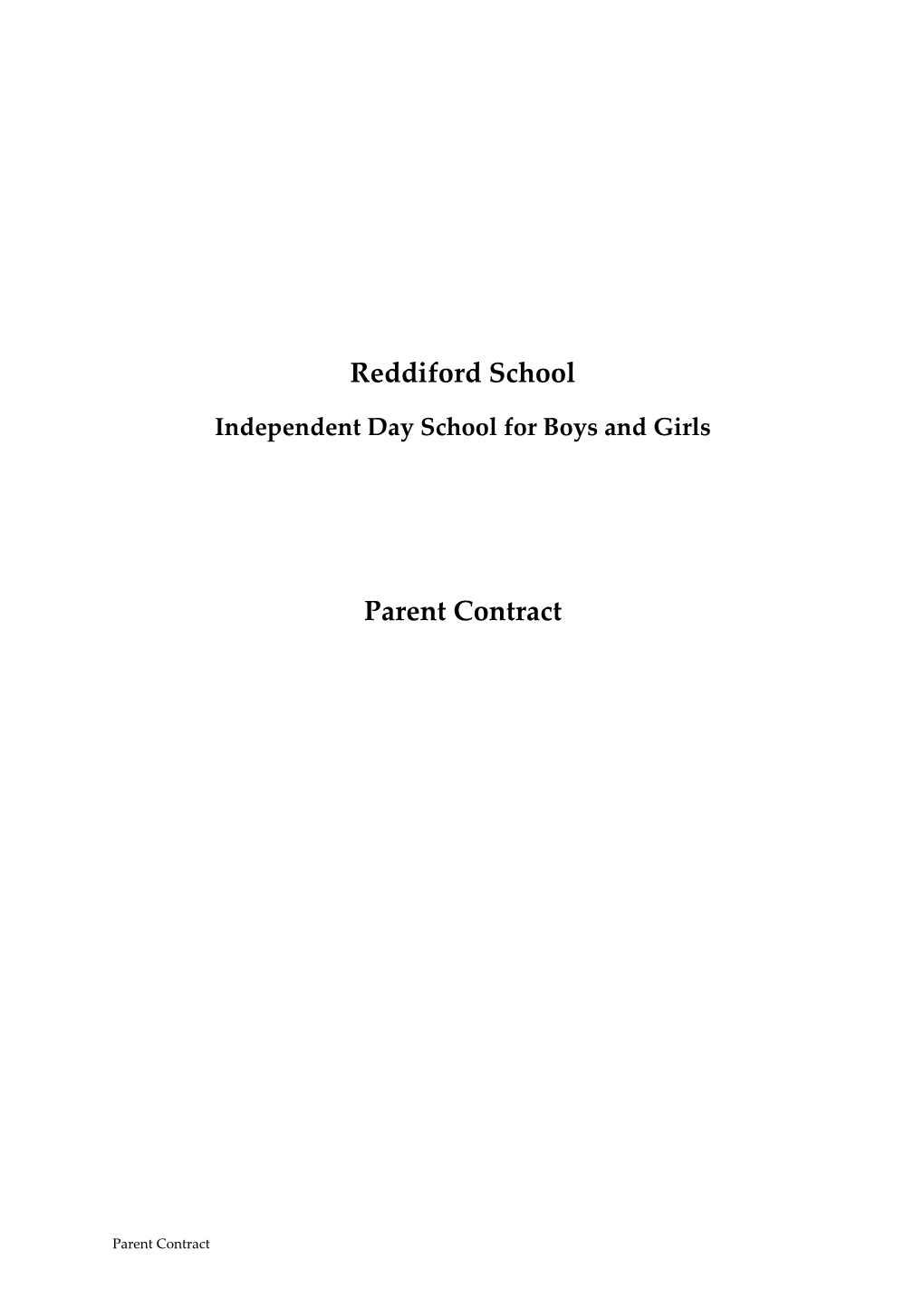 Education Team: Parent Contract V3 17 Sep 10
