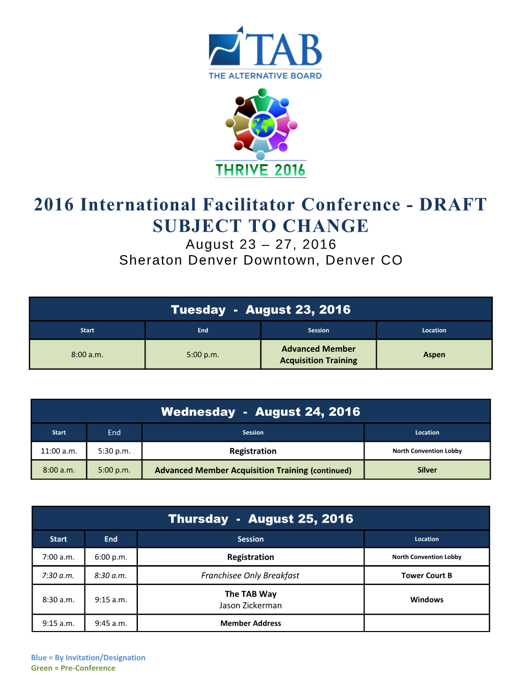 2016 Annual International Facilitator Conference Page 2