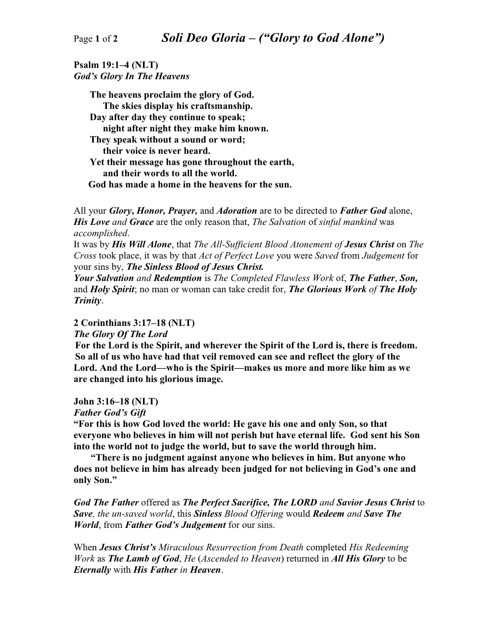 Page 2 of 2 Soli Deo Gloria ( Glory to God Alone )