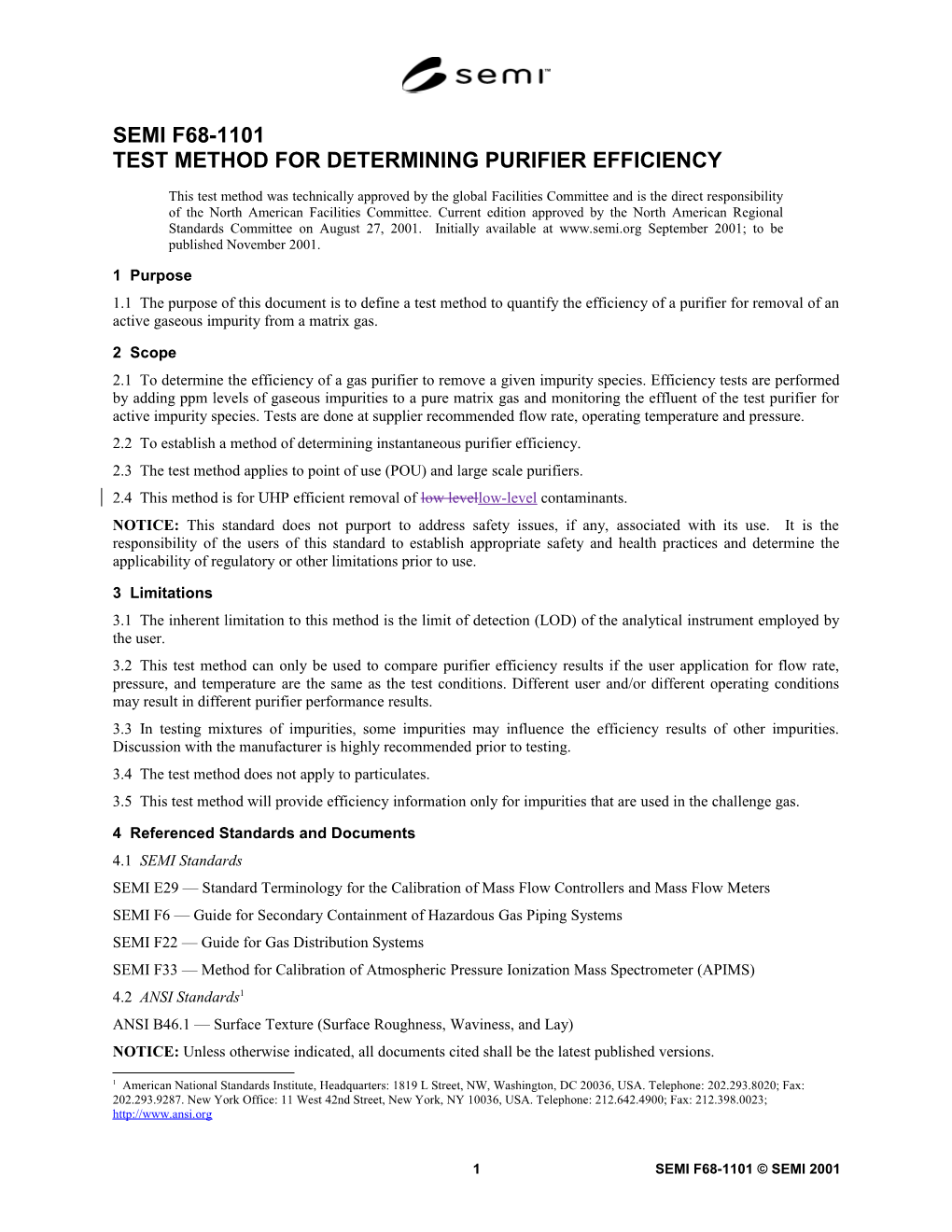 Test Method for Determining Purifier Efficiency