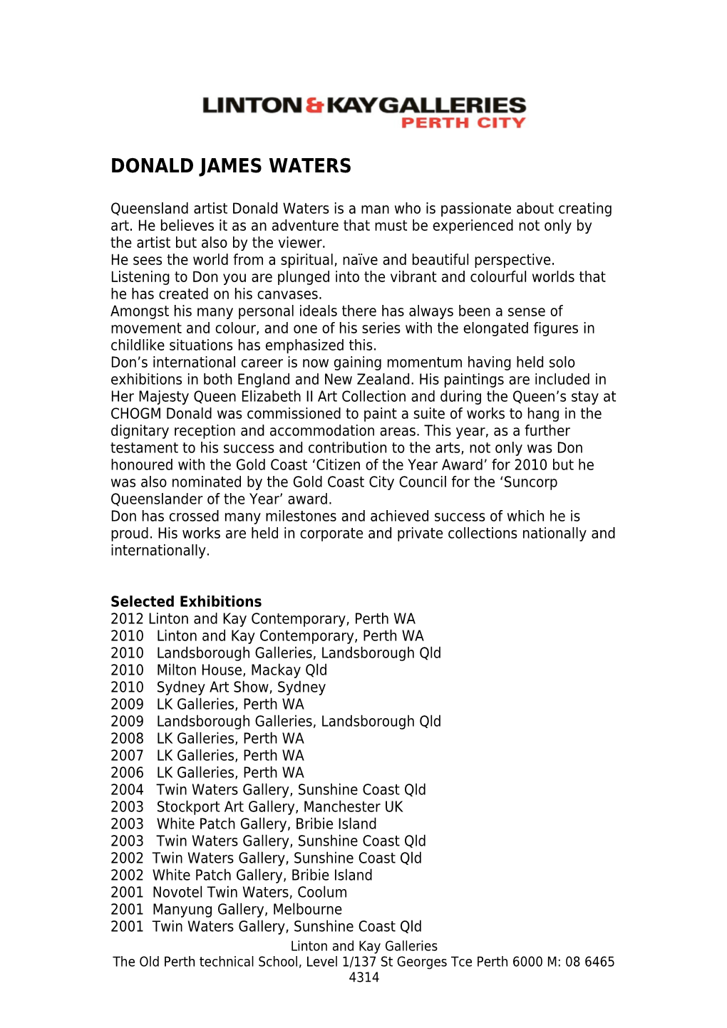 Donald James Waters
