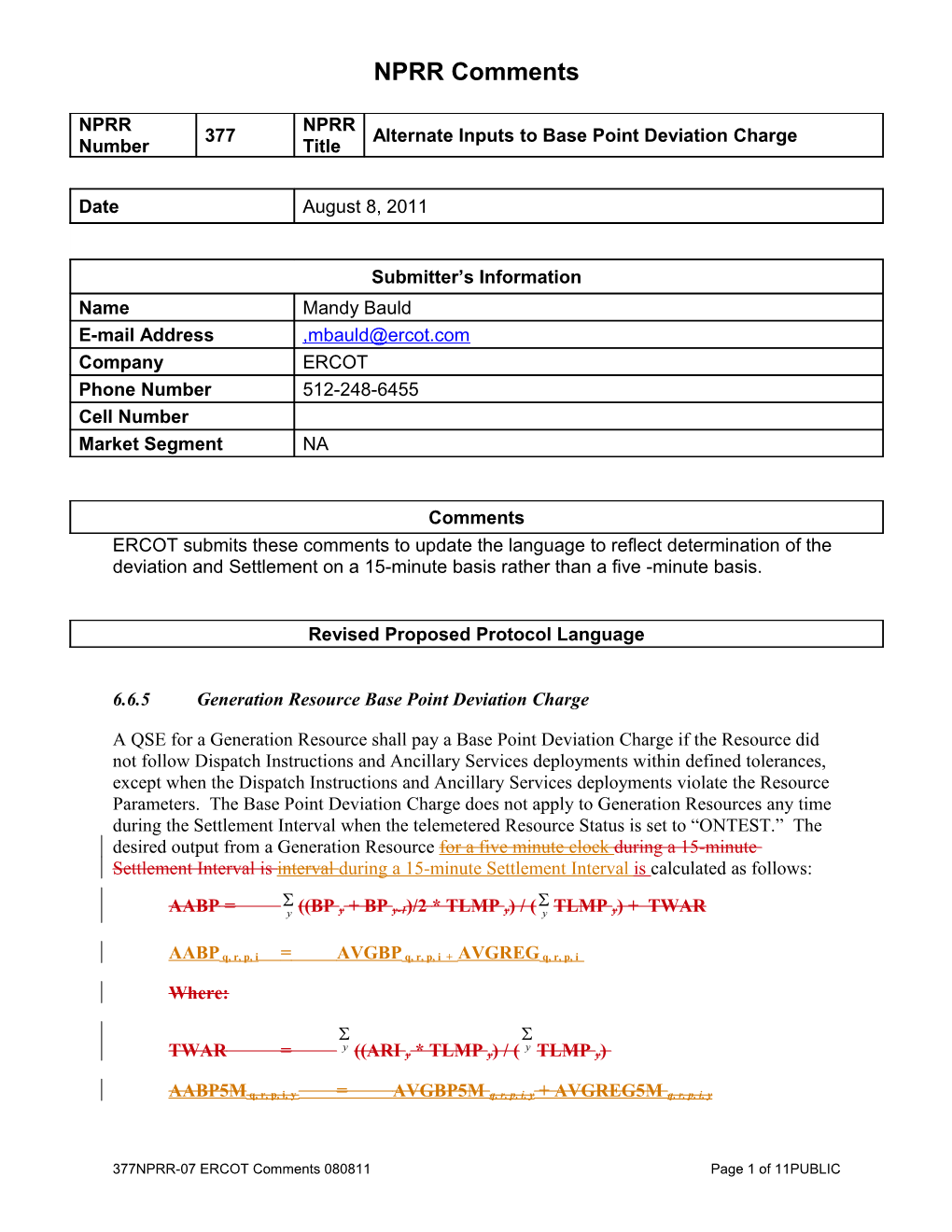 6.6.5 Generation Resource Base Point Deviation Charge