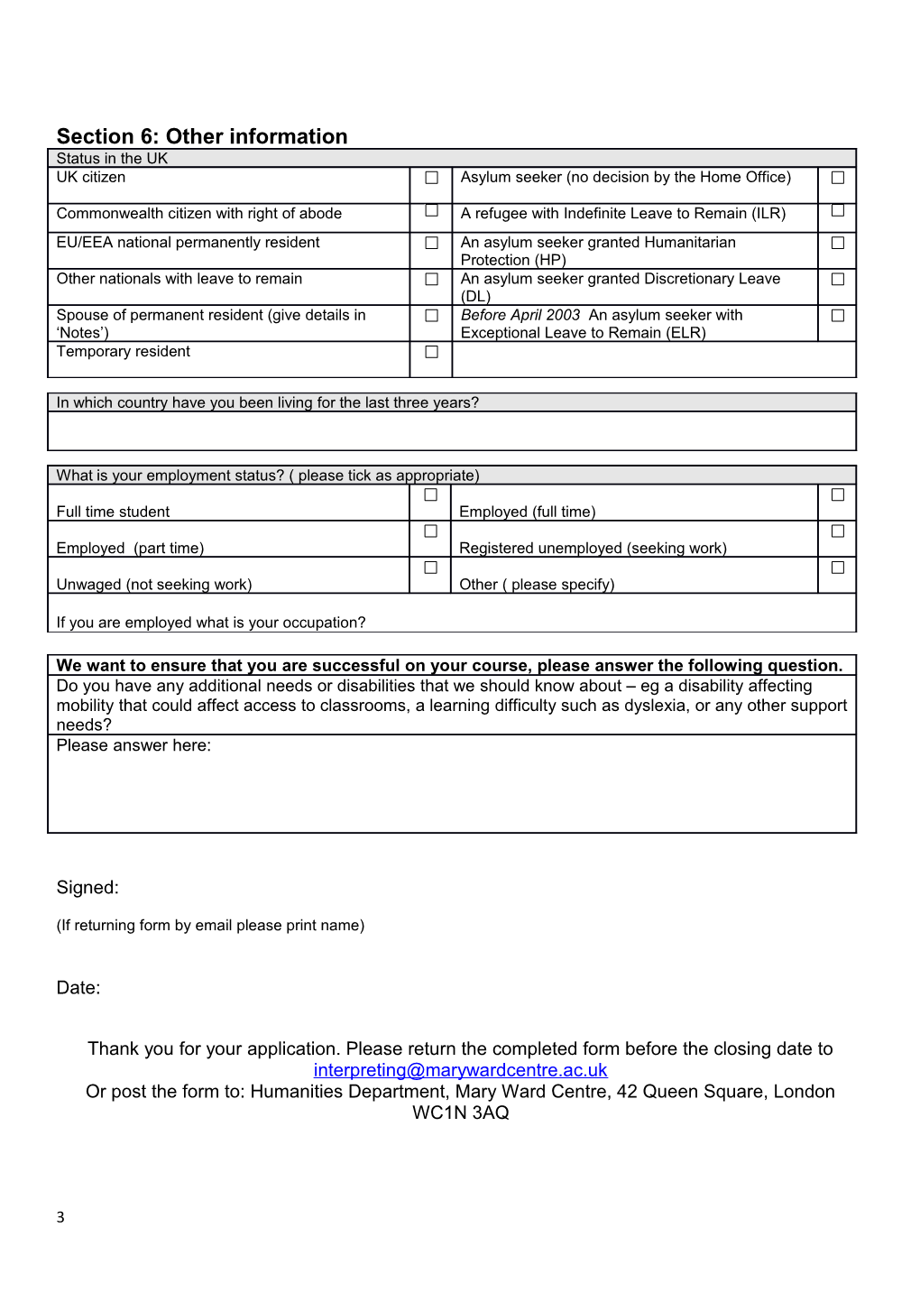 Application Form s90