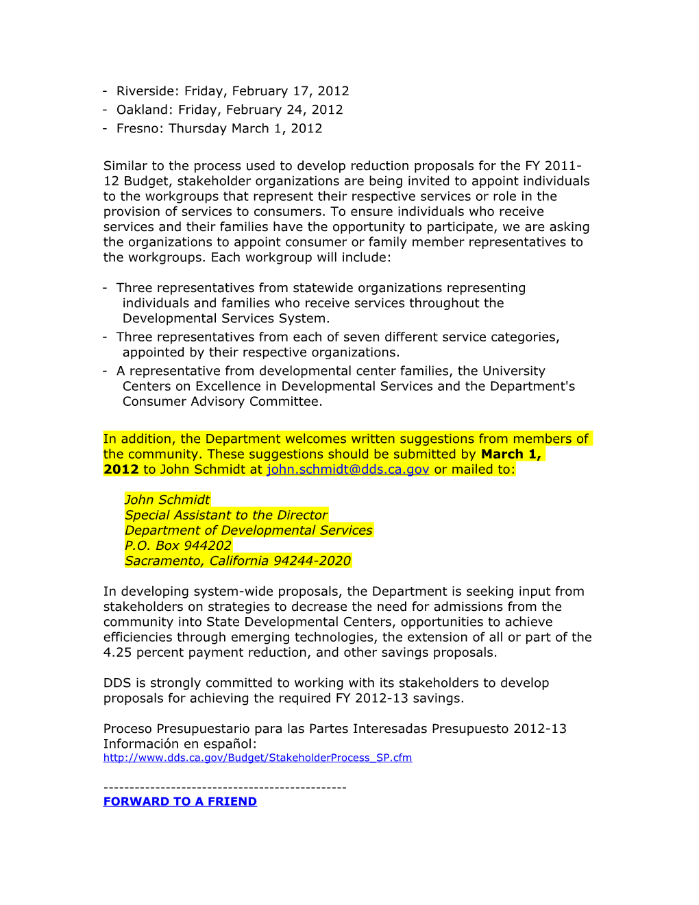 EFRC Action Alert February 21, 2012