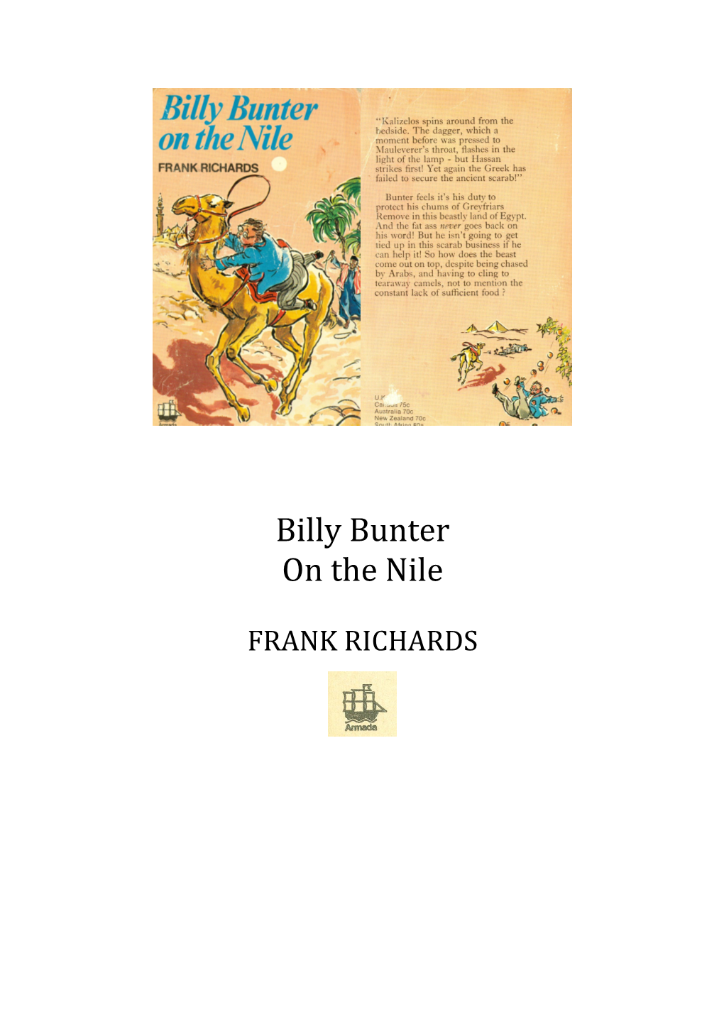 Billy Bunter on the Nile