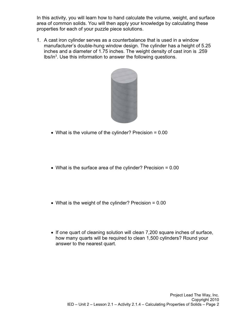 Activity 2.1.4: Calculating Properties of Solids s1