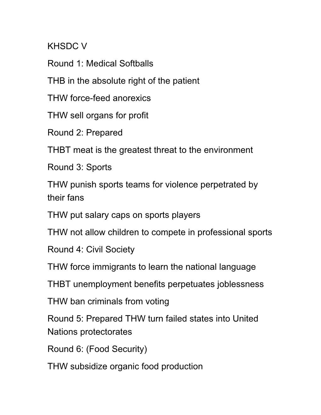 THB in the Absolute Right of the Patient