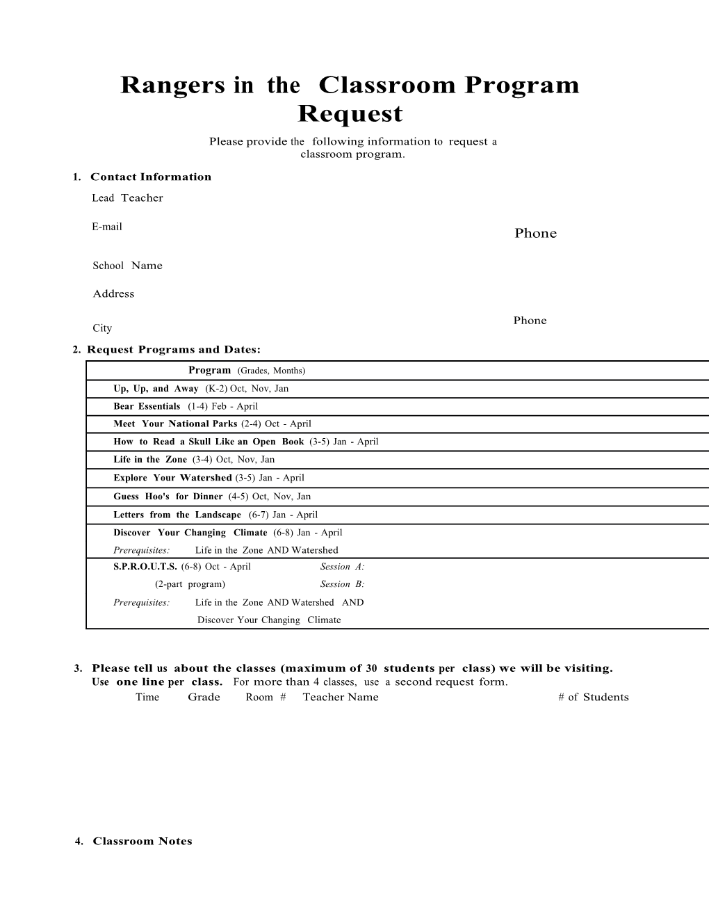 RITC Request Form