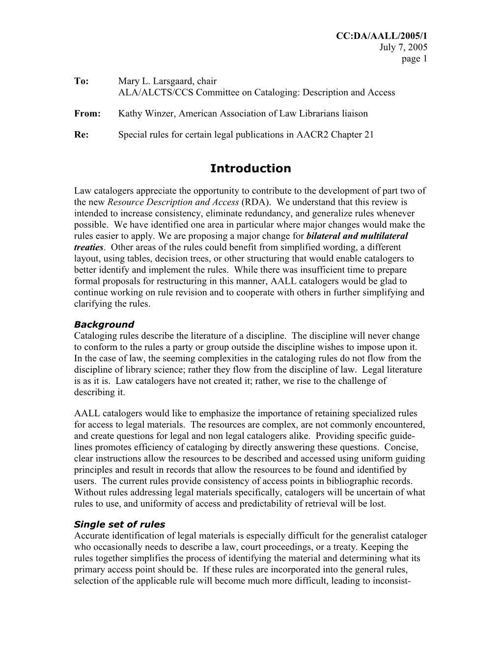 Special Rules for Certain Legal Publications in AACR2 Chapter 21