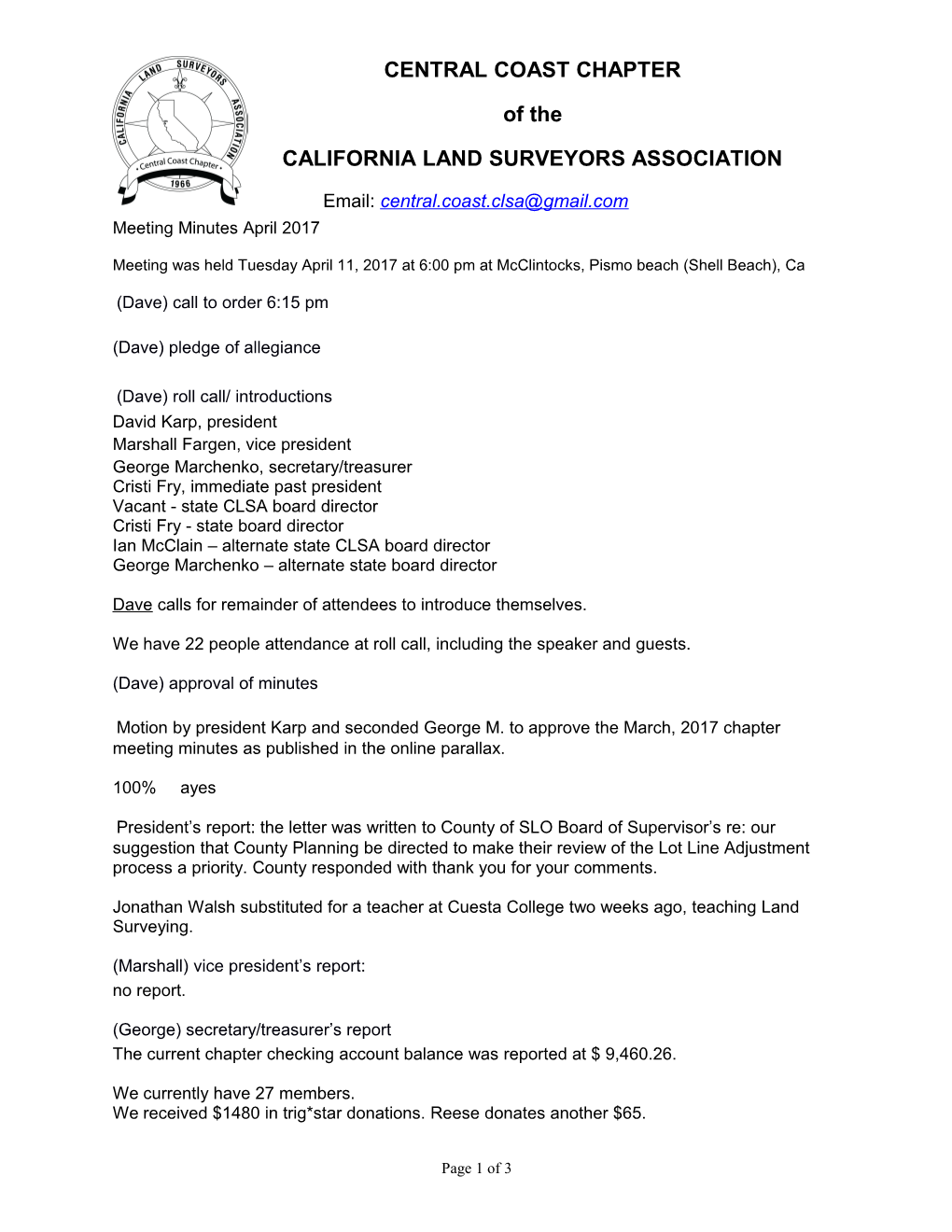 California Land Surveyors Association
