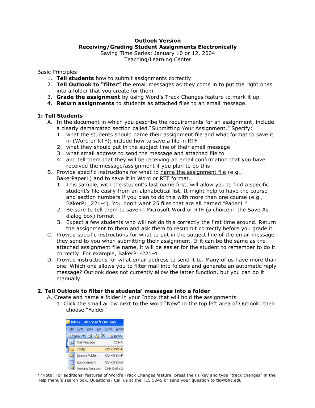 Receiving/Grading Student Assignments Electronically