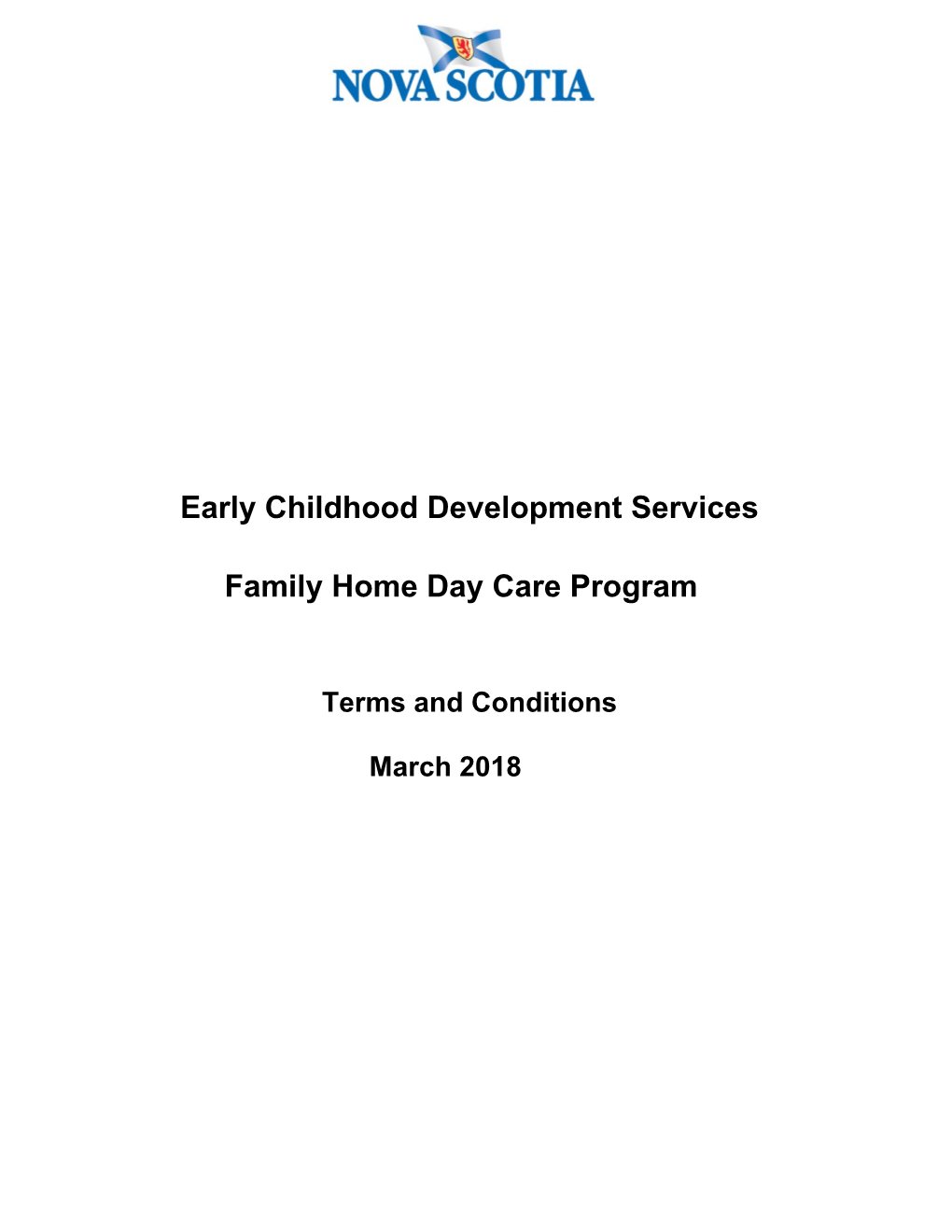 Early Childhood Development Services