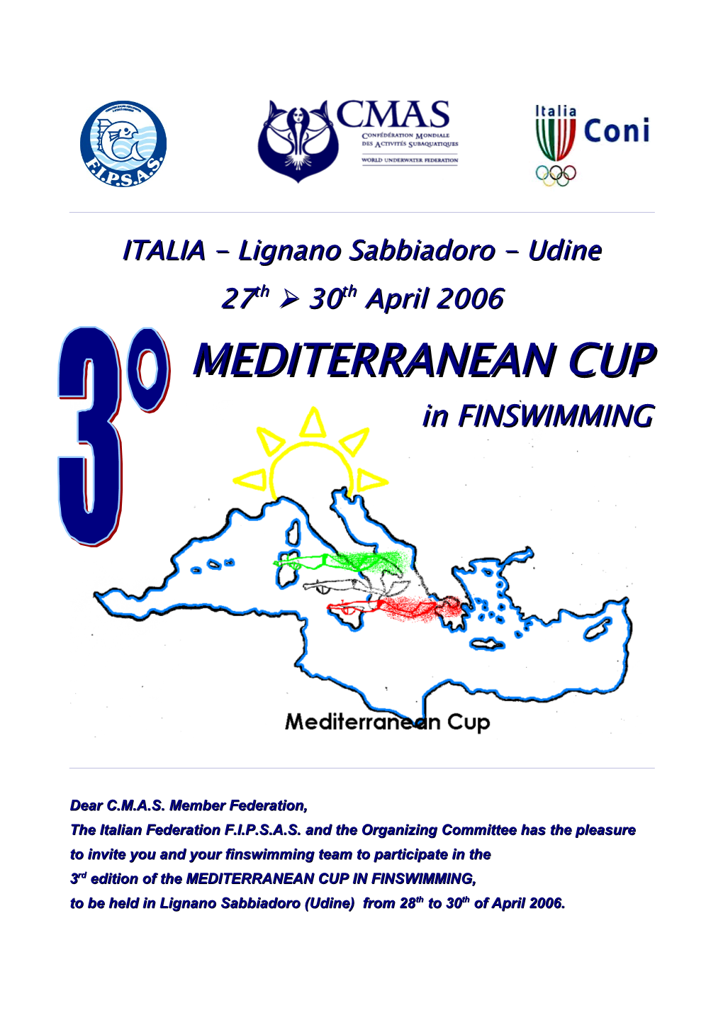 3 Mediterranean Cup Finswimming