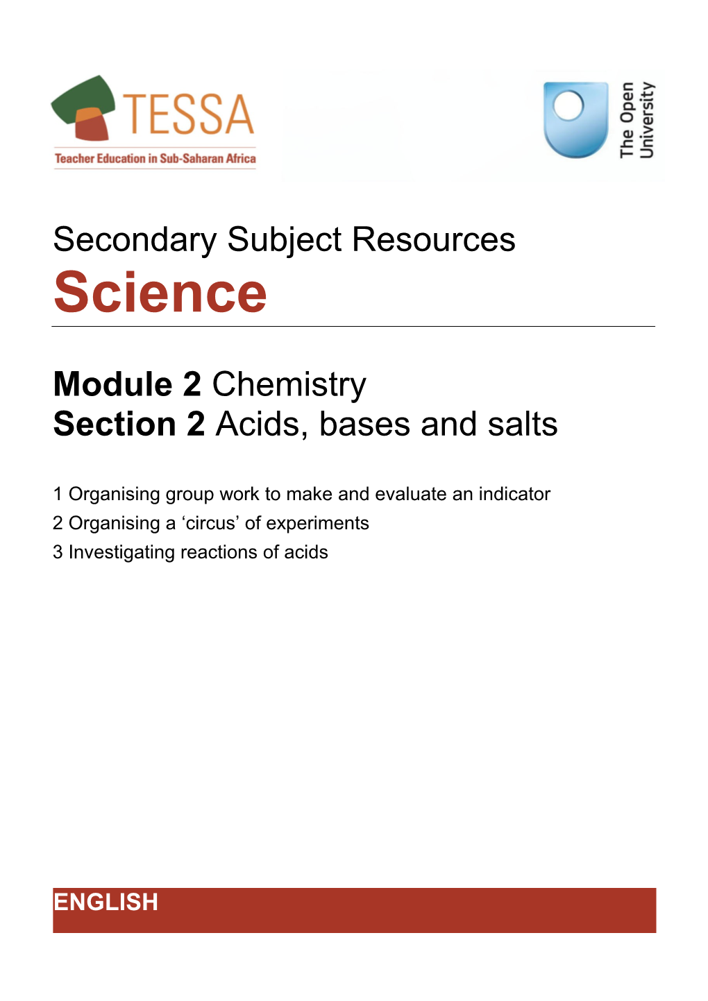 Section 2 : Acids, Bases and Salts