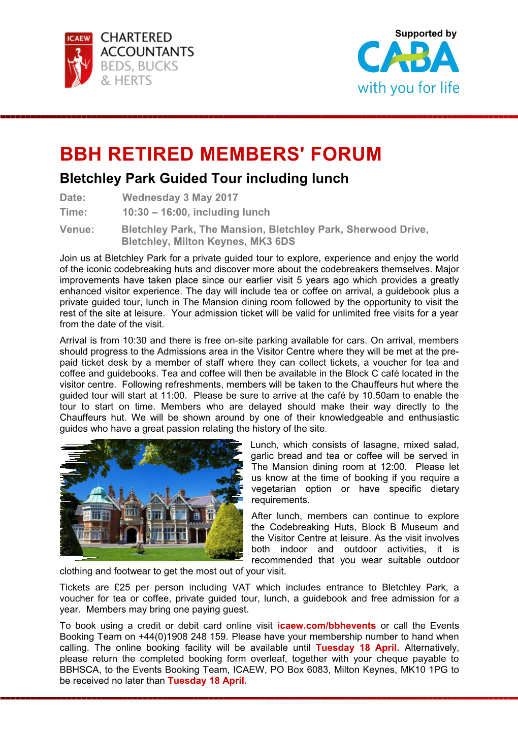 Bbh Retired Members' Forum