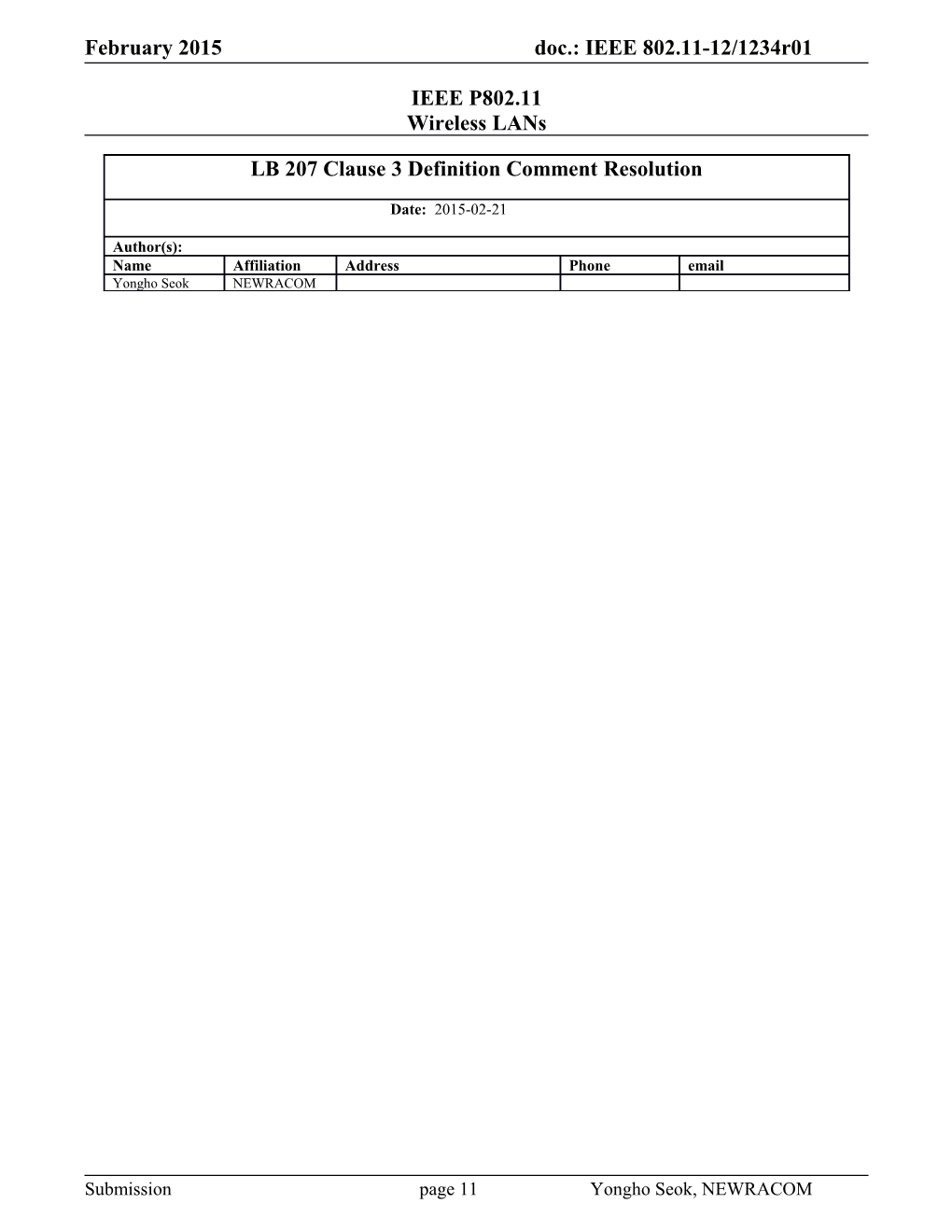 IEEE P802.11 Wireless Lans s170