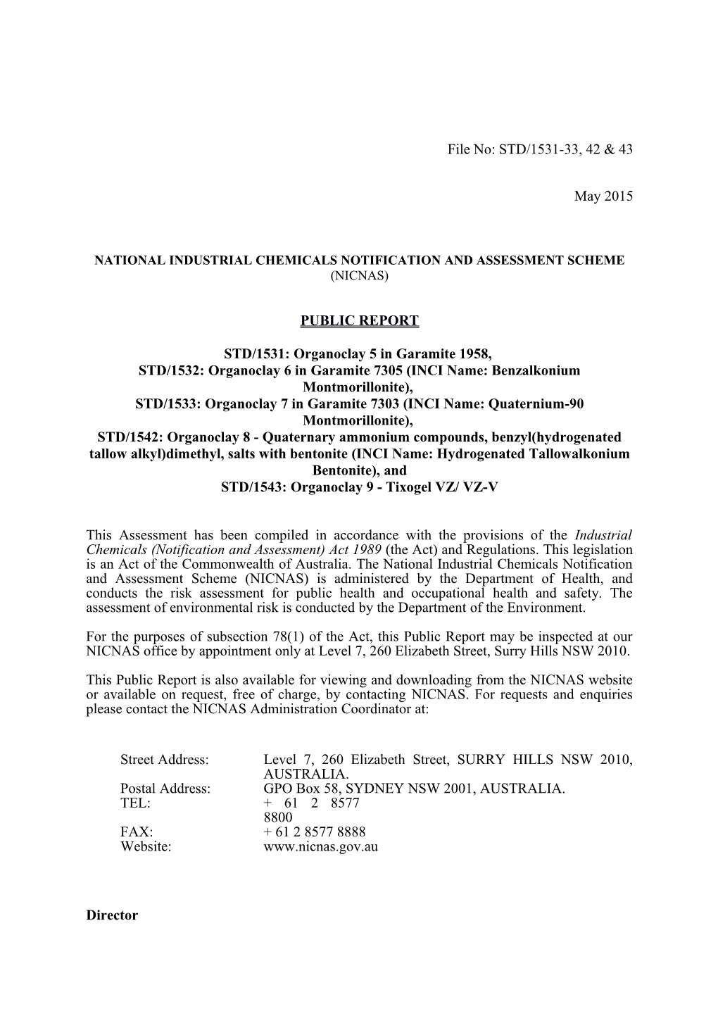 National Industrial Chemicals Notification and Assessment Scheme s53