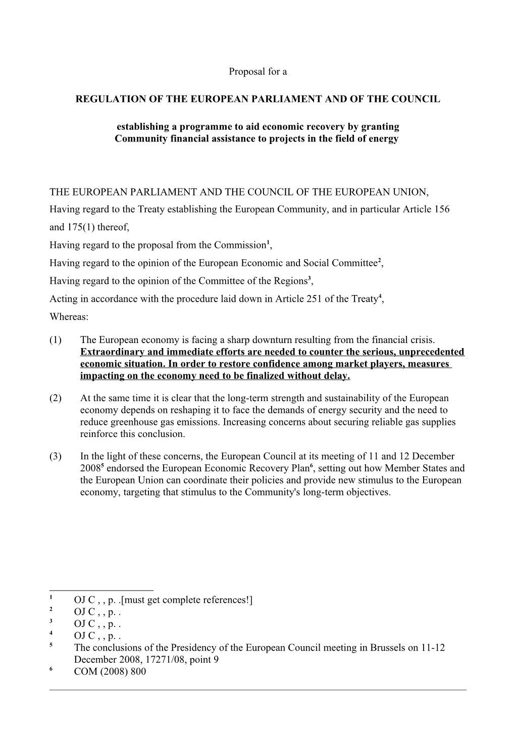 Regulation of the European Parliament and of the Council