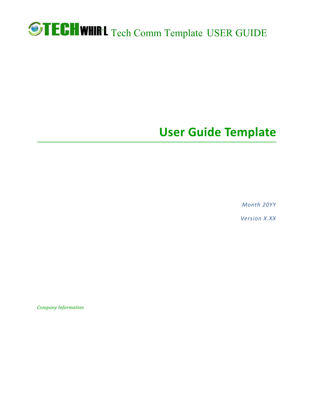 User Guide Template