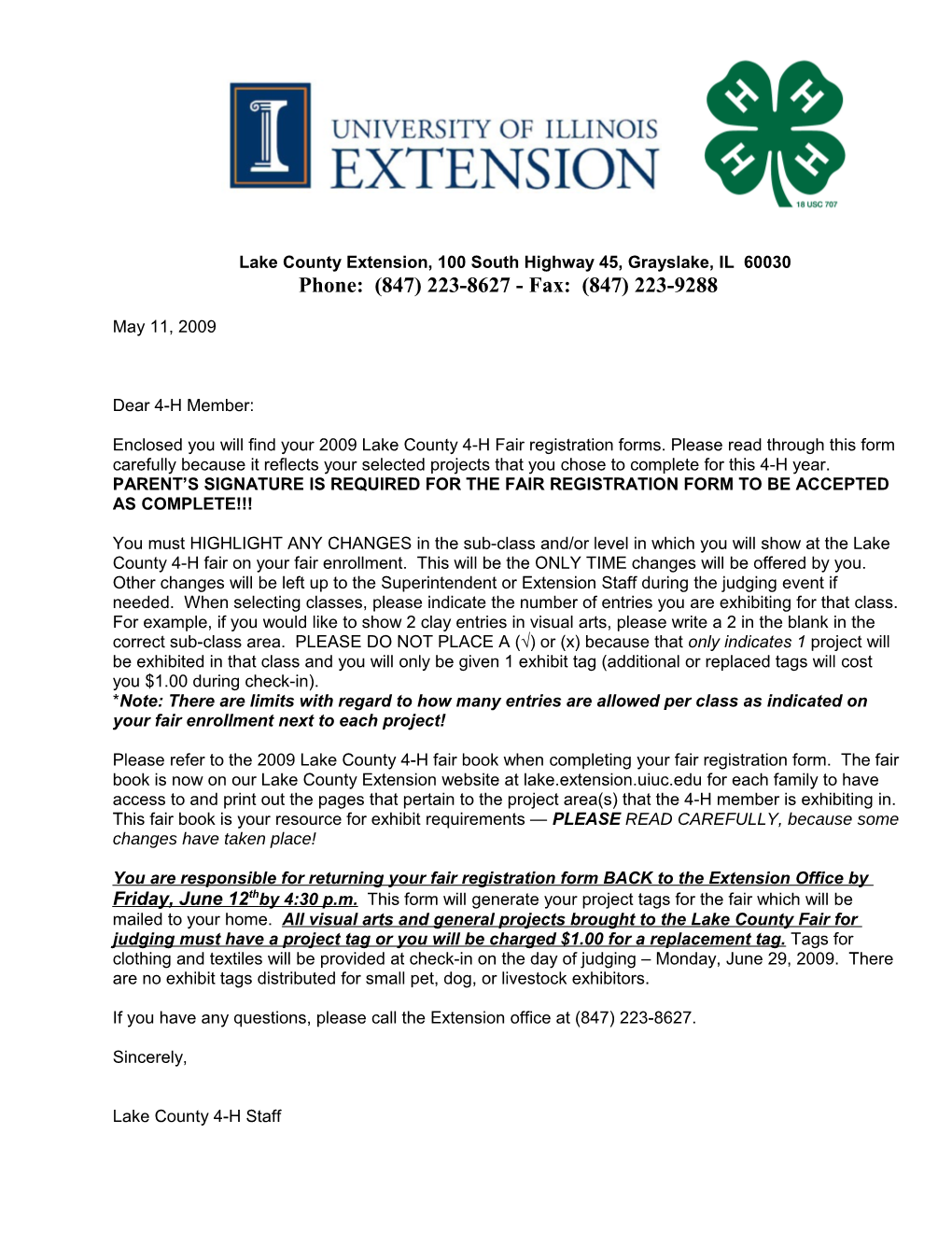 Lake County Extension, 100 South Highway 45, Grayslake, IL 60030