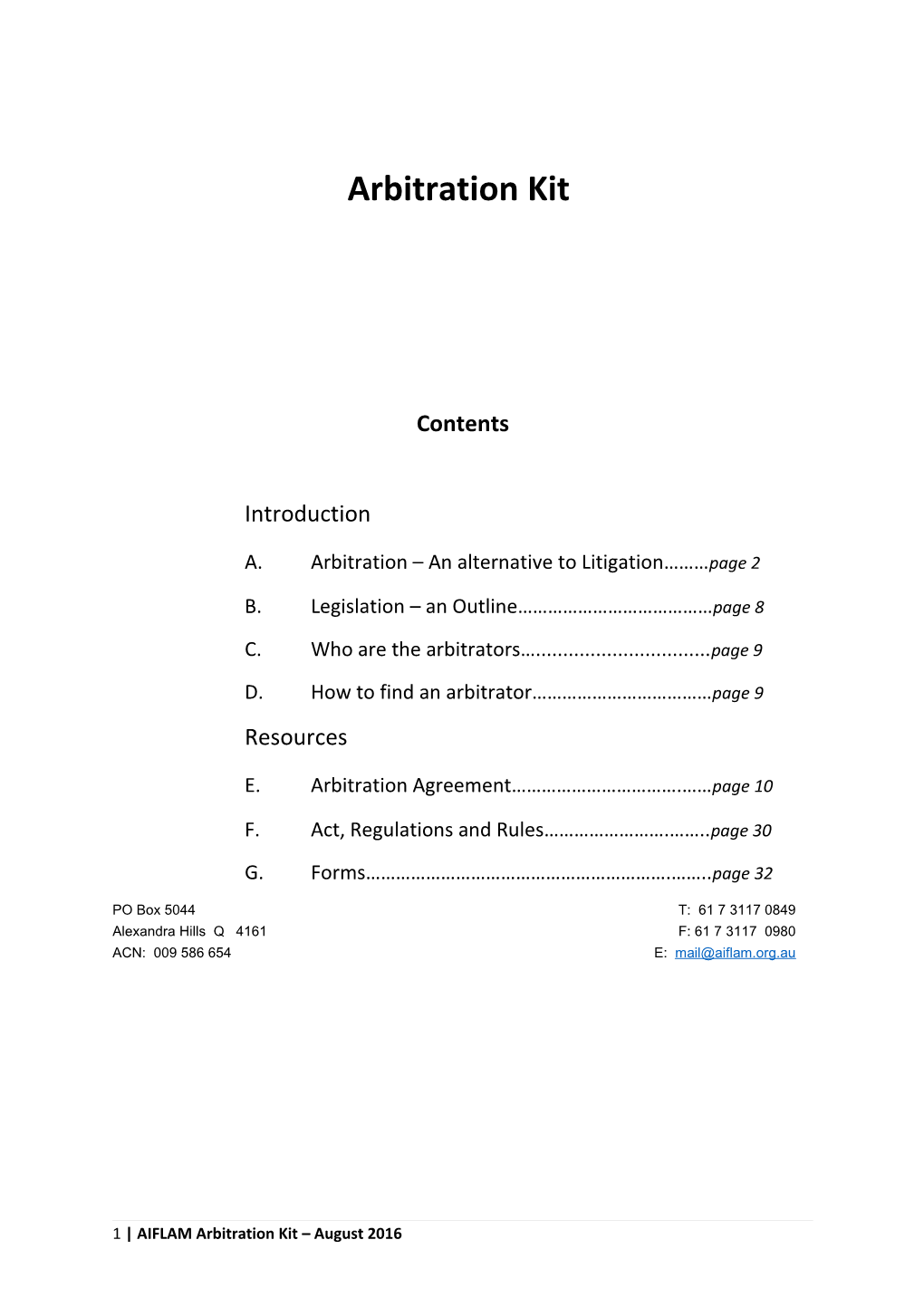 A.Arbitration an Alternative to Litigation Page 2