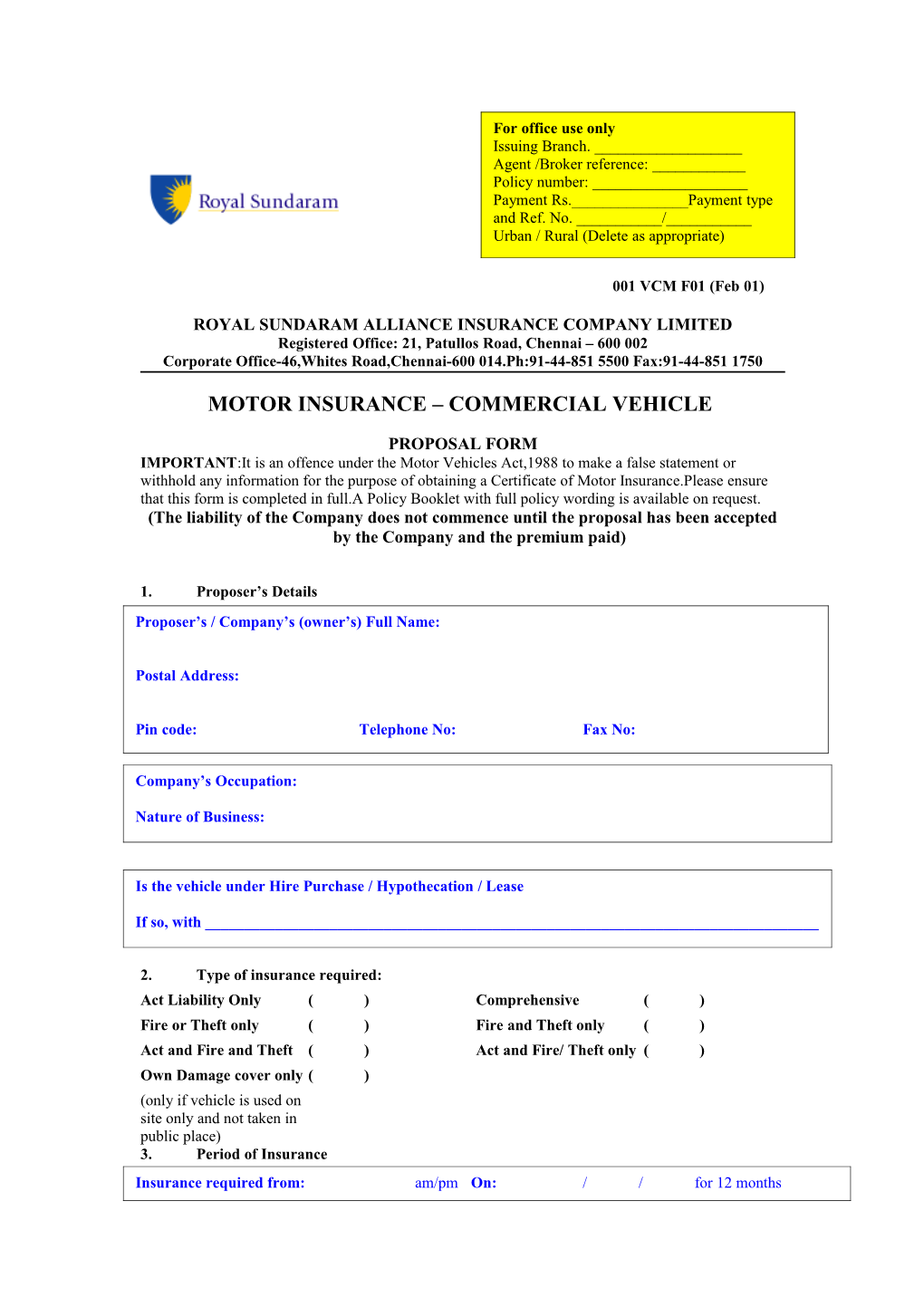 Royal Sundaram Alliance Insurance Company Limitedtd