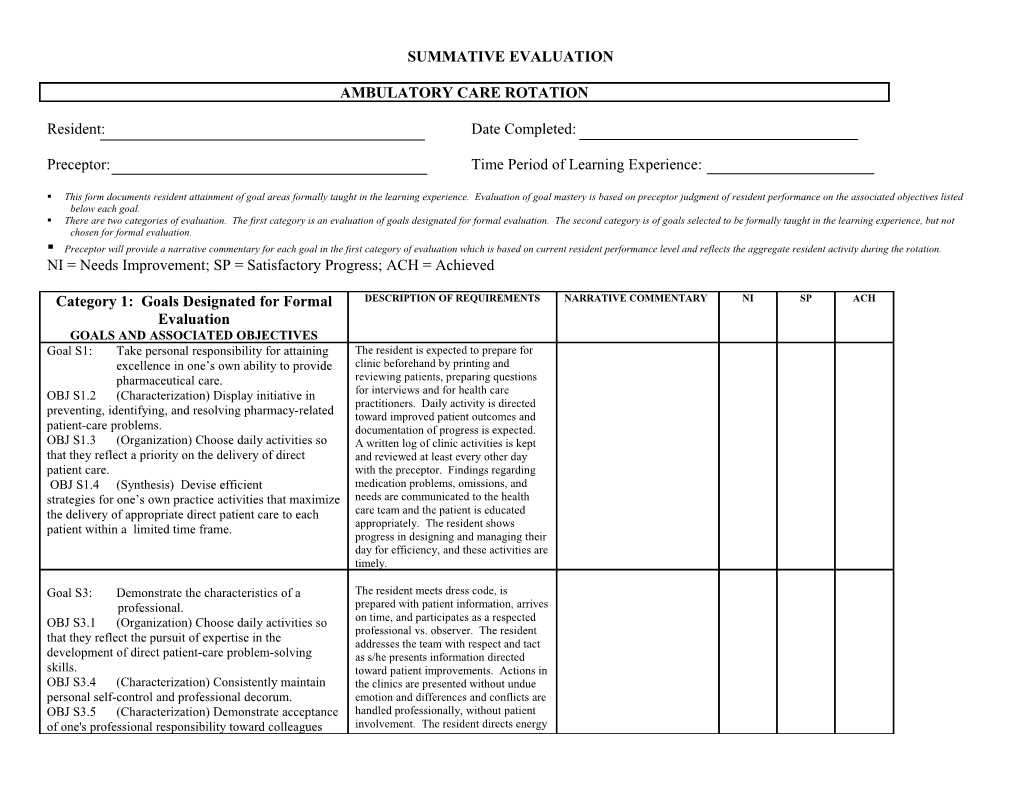 Summative Evaluation