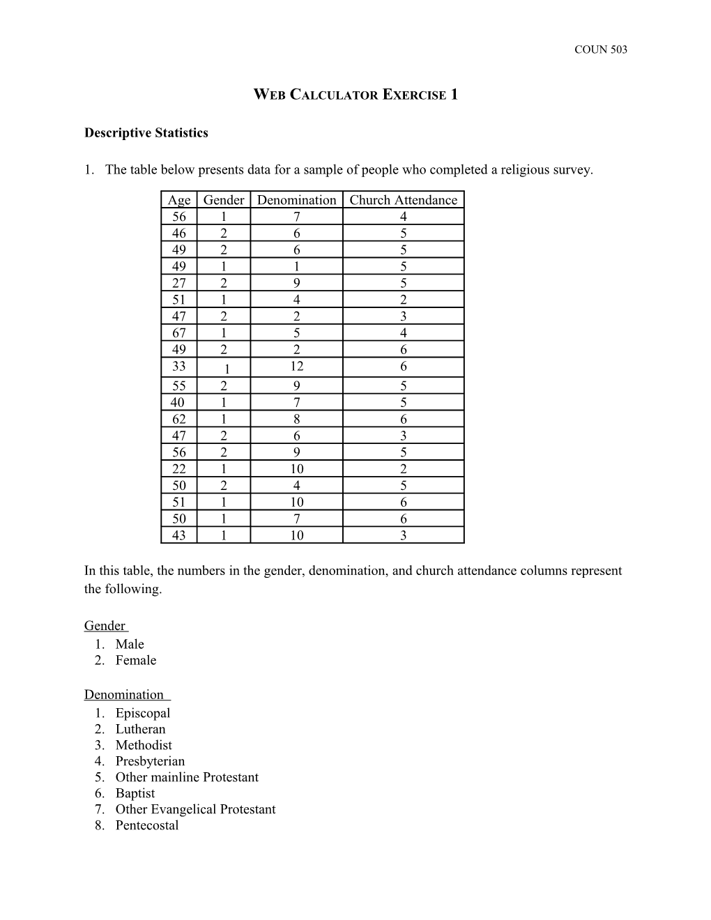 Web Calculator Exercise 1