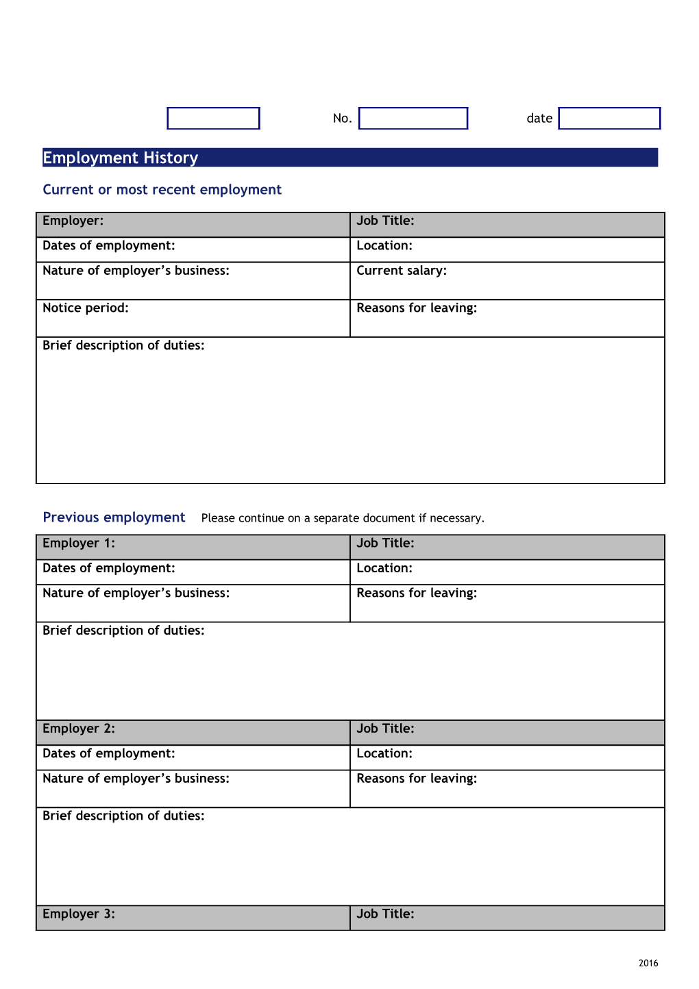 Application for Employment s193