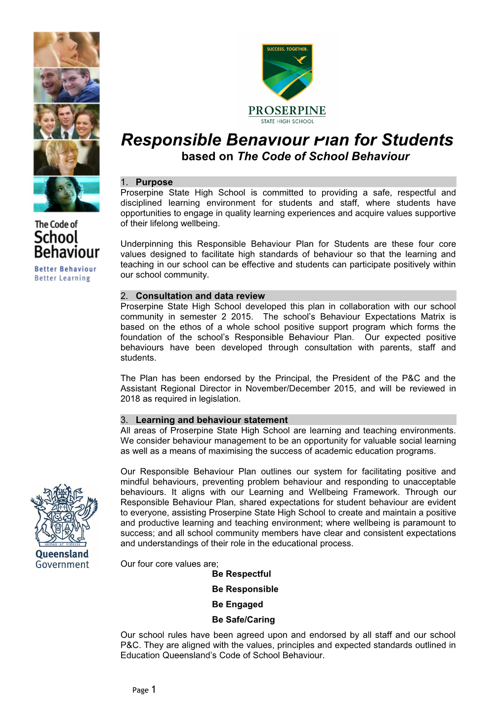 Responsible Behaviour Plan 2017