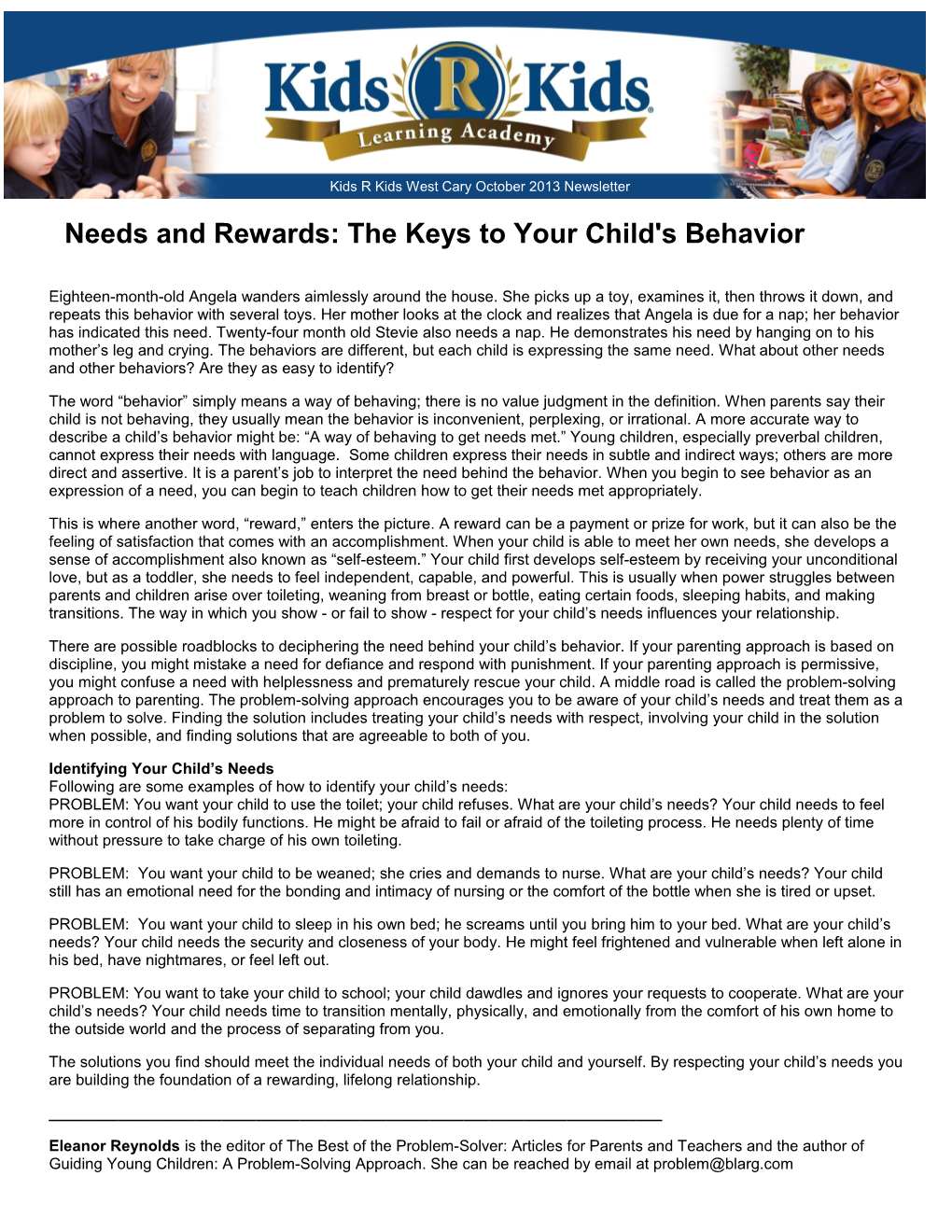 Identifying Your Child S Needs