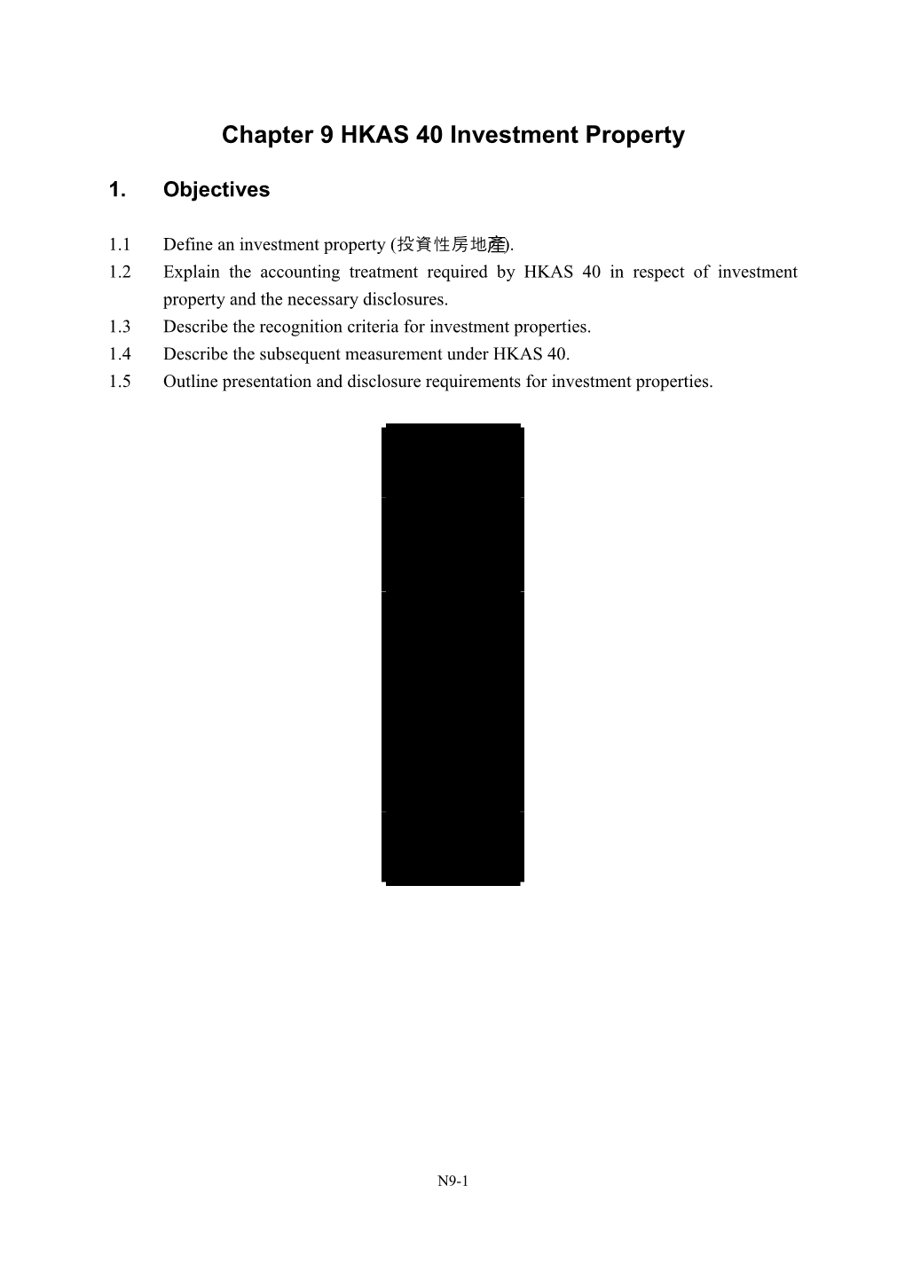 Chapter 9 HKSSAP 13 Accounting for Investment Properties