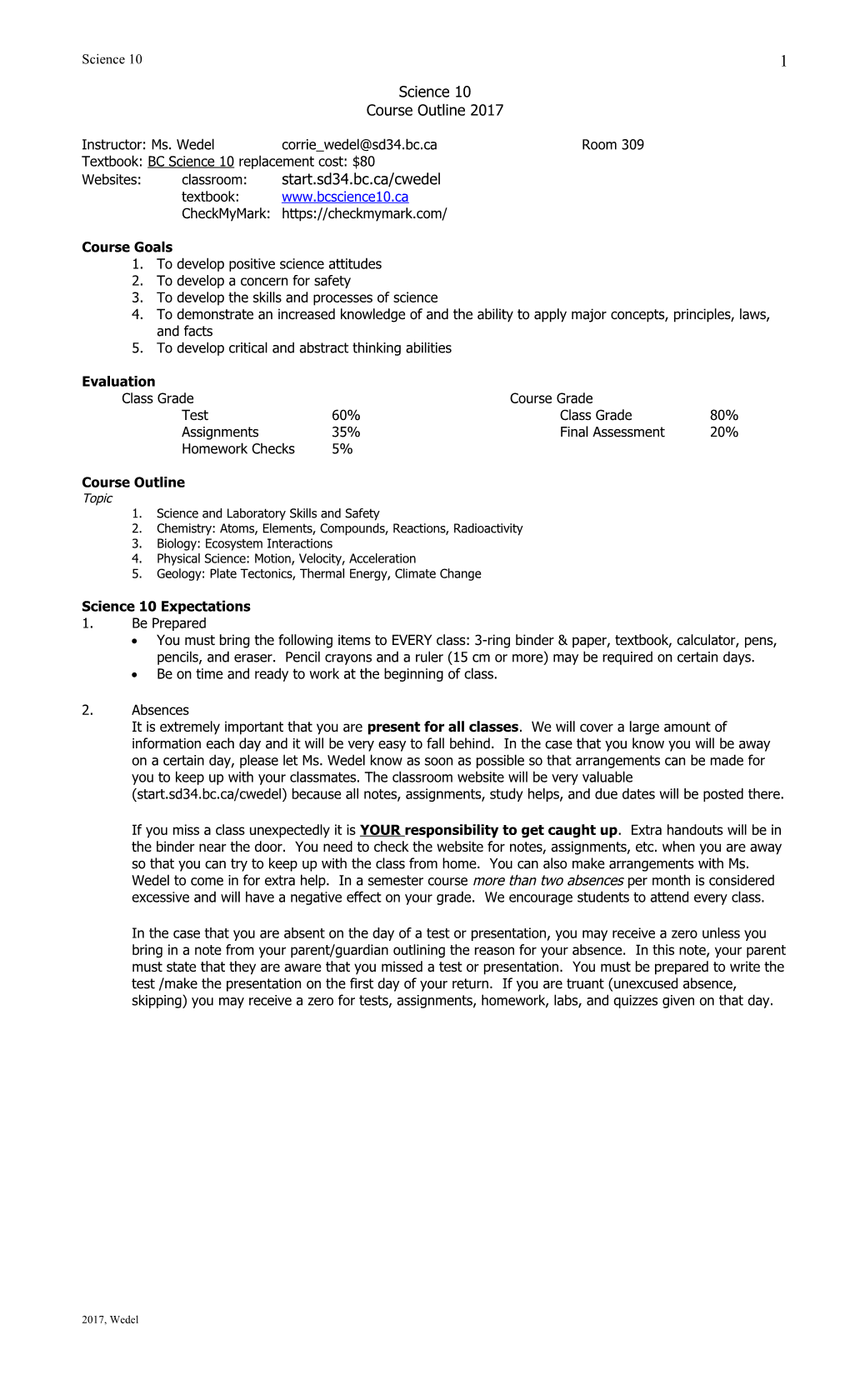 Textbook: BC Science 10 Replacement Cost: $80