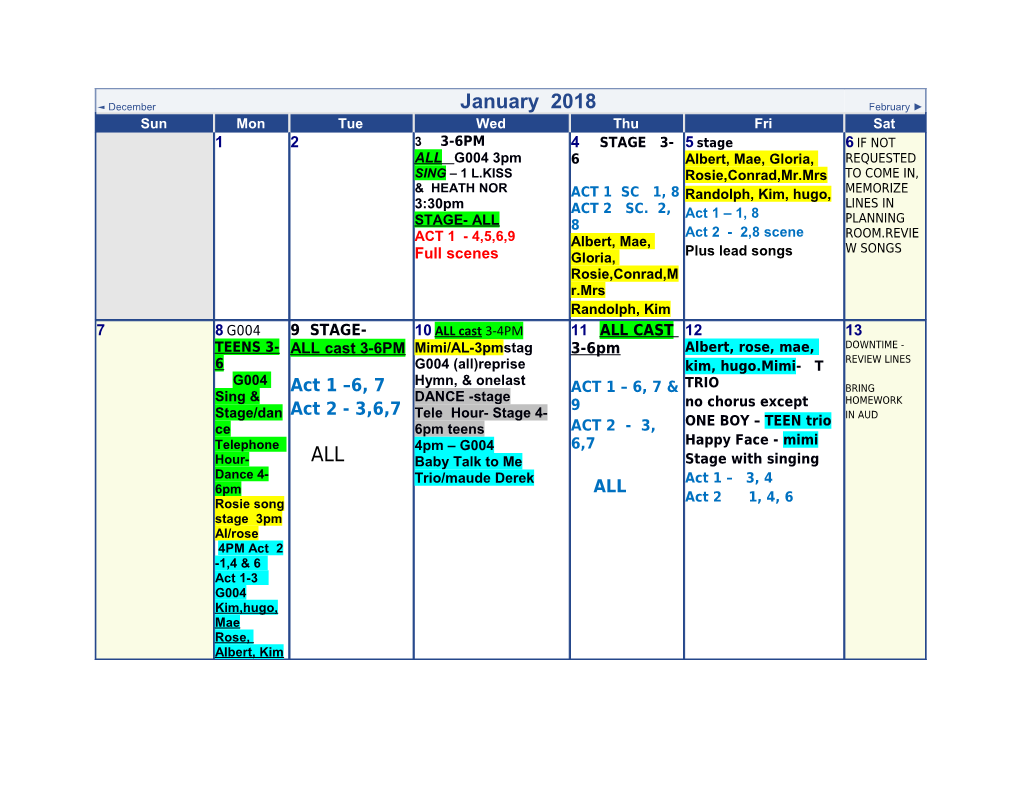 January 2018 Blank Calendar Printable Calendar