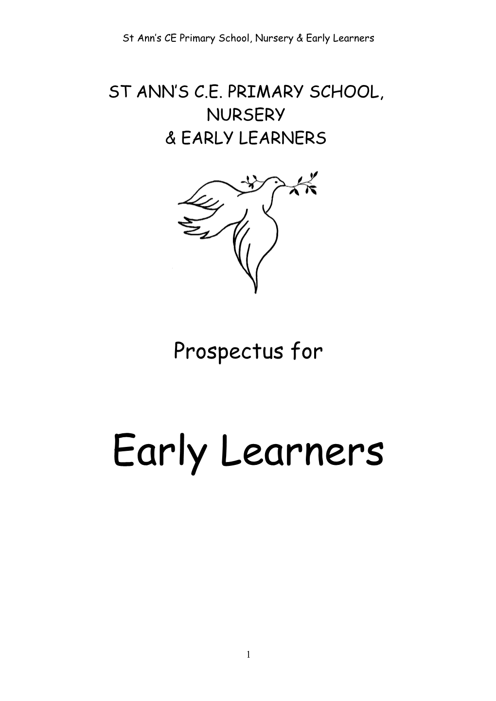 Early Years Setting Prospectus