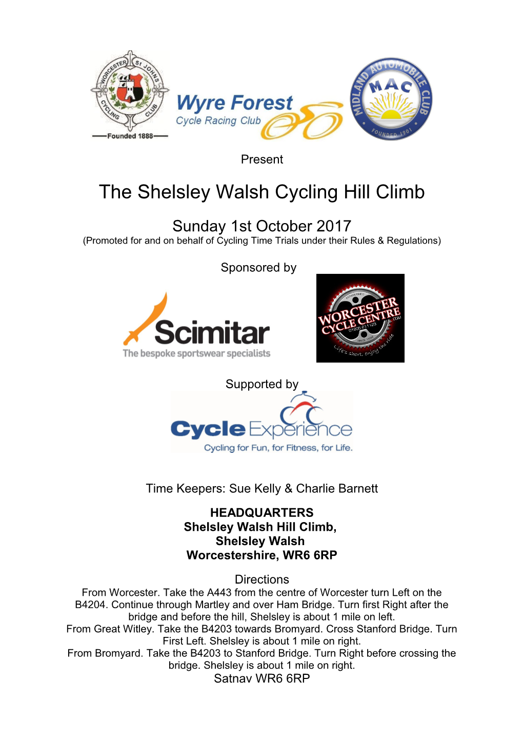 The Shelsley Walsh Cycling Hill Climb